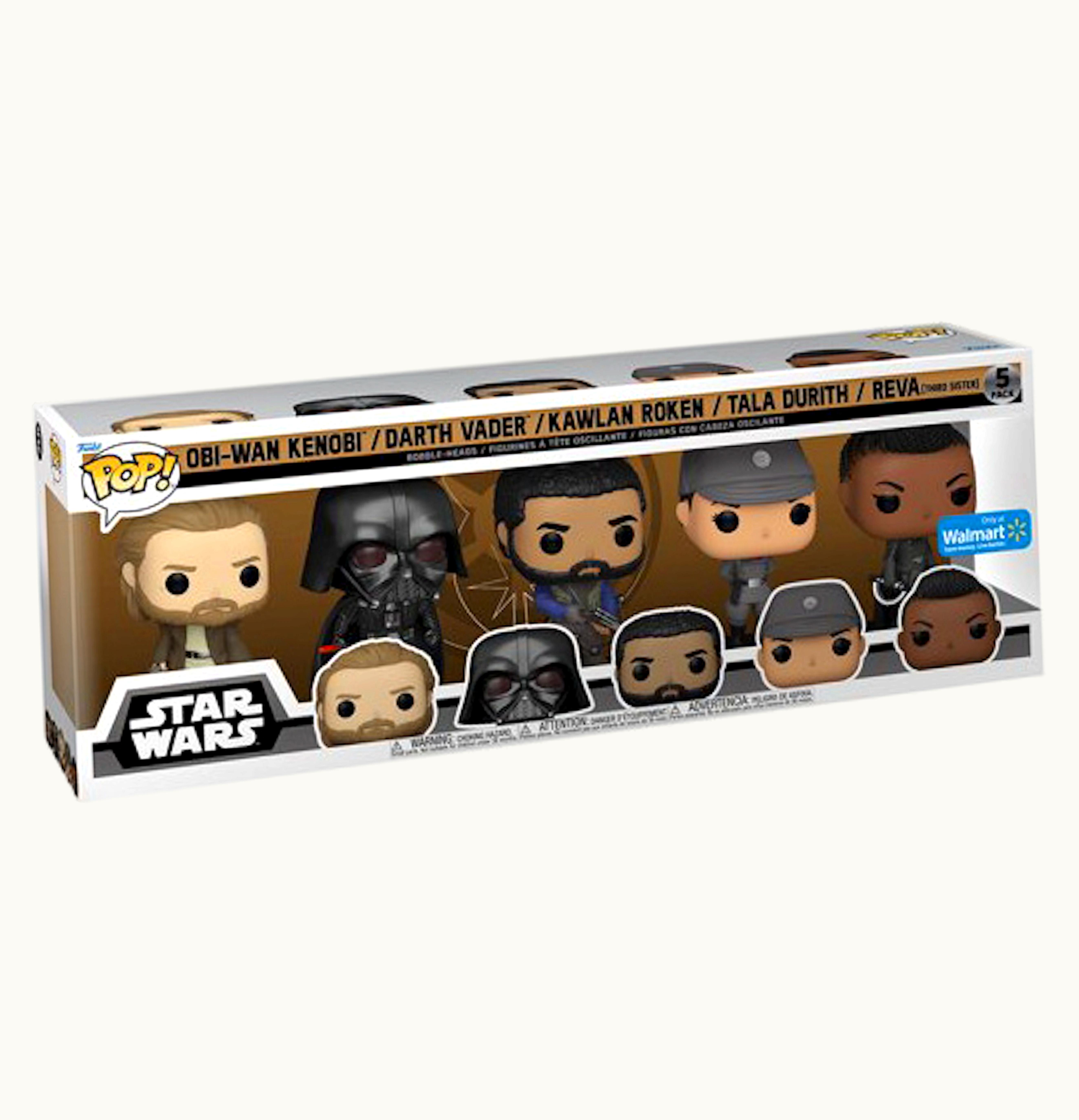 Funko Pop Star Wars Obi Wan Kenobi Darth Vader Kawlan Roken Tala Durith Reva Second Sister Walmart Exclusive 5 Pack