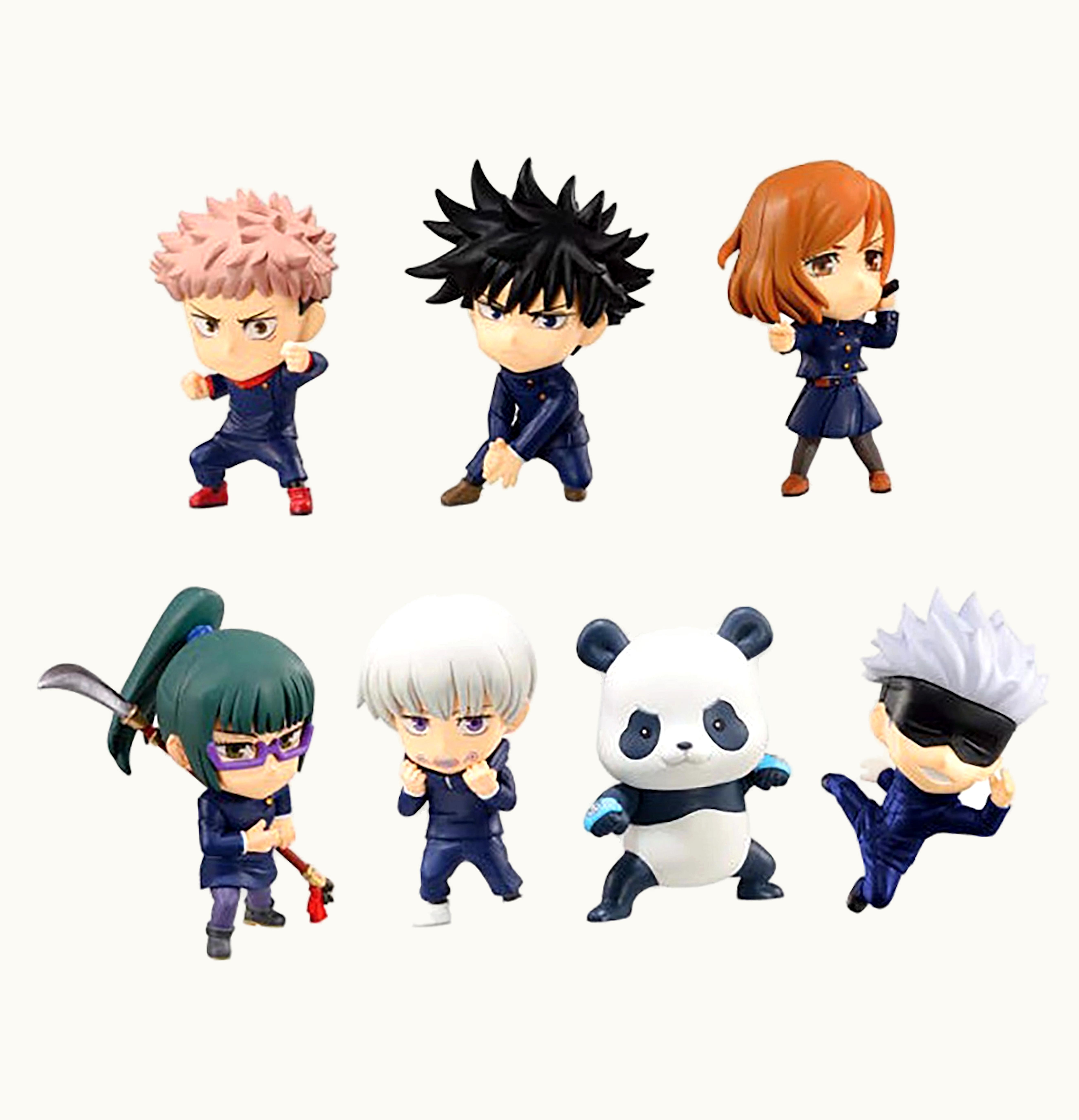 Bandai Shokugan Jujutsu Kaisen Adverge Motion Set Of 7 Figures Multi