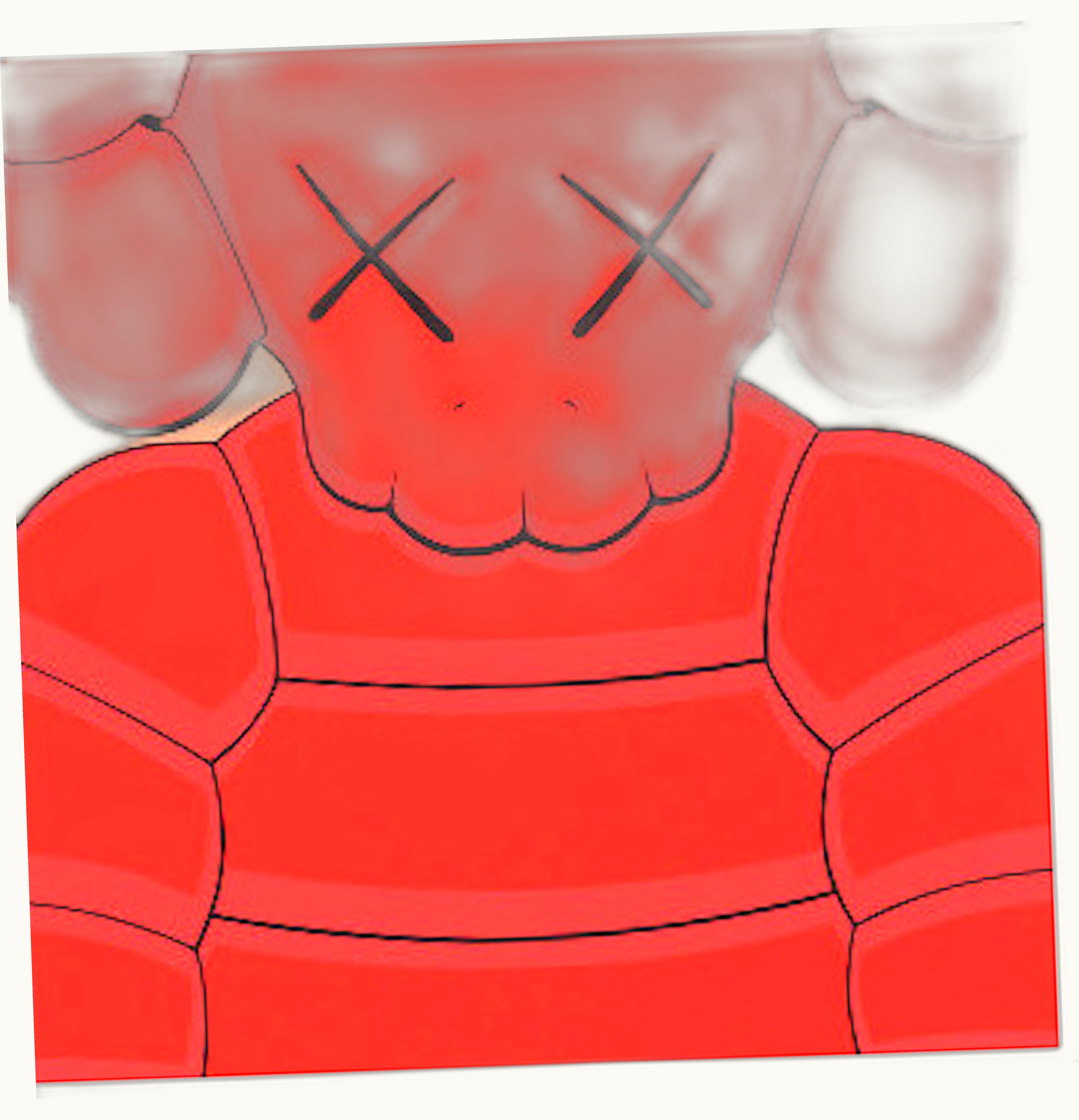 KAWS KAWS What Party Print 4 Orange Signed Edition of 100