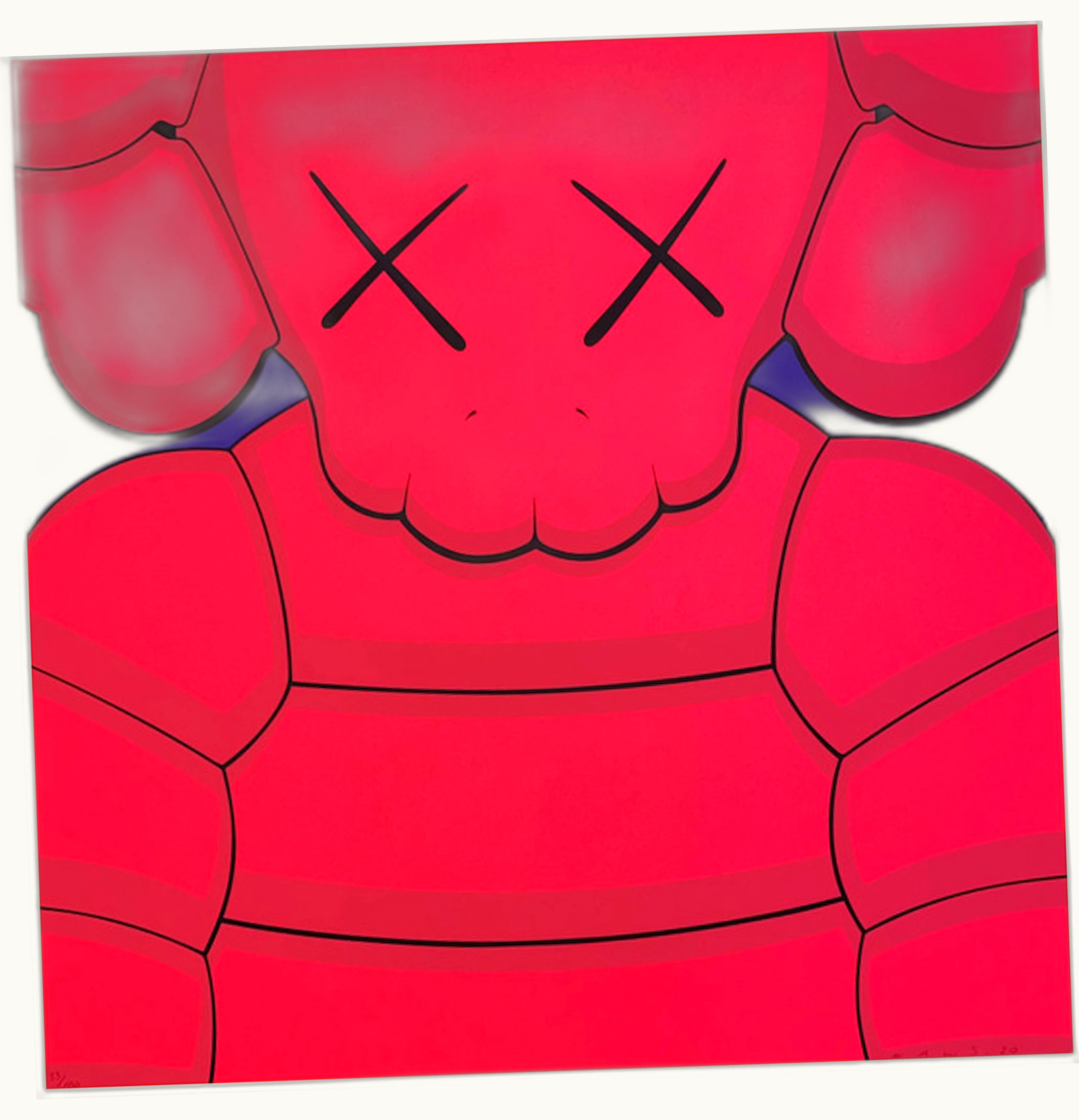 KAWS KAWS What Party Print 3 Pink Signed Edition of 100