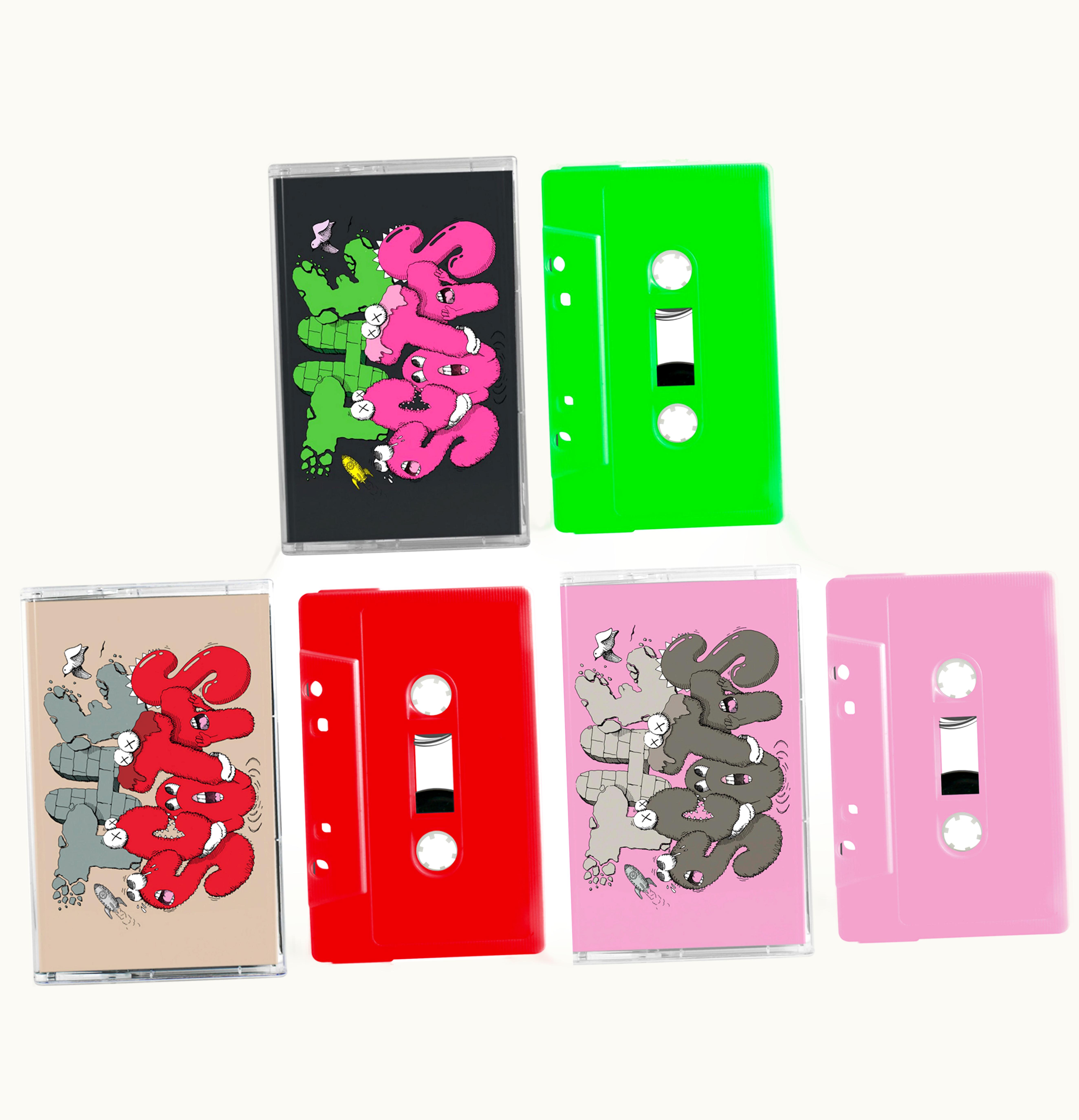 Travis Scott Travis Scott The Scotts KAWS Cassette Green Red Pink Set