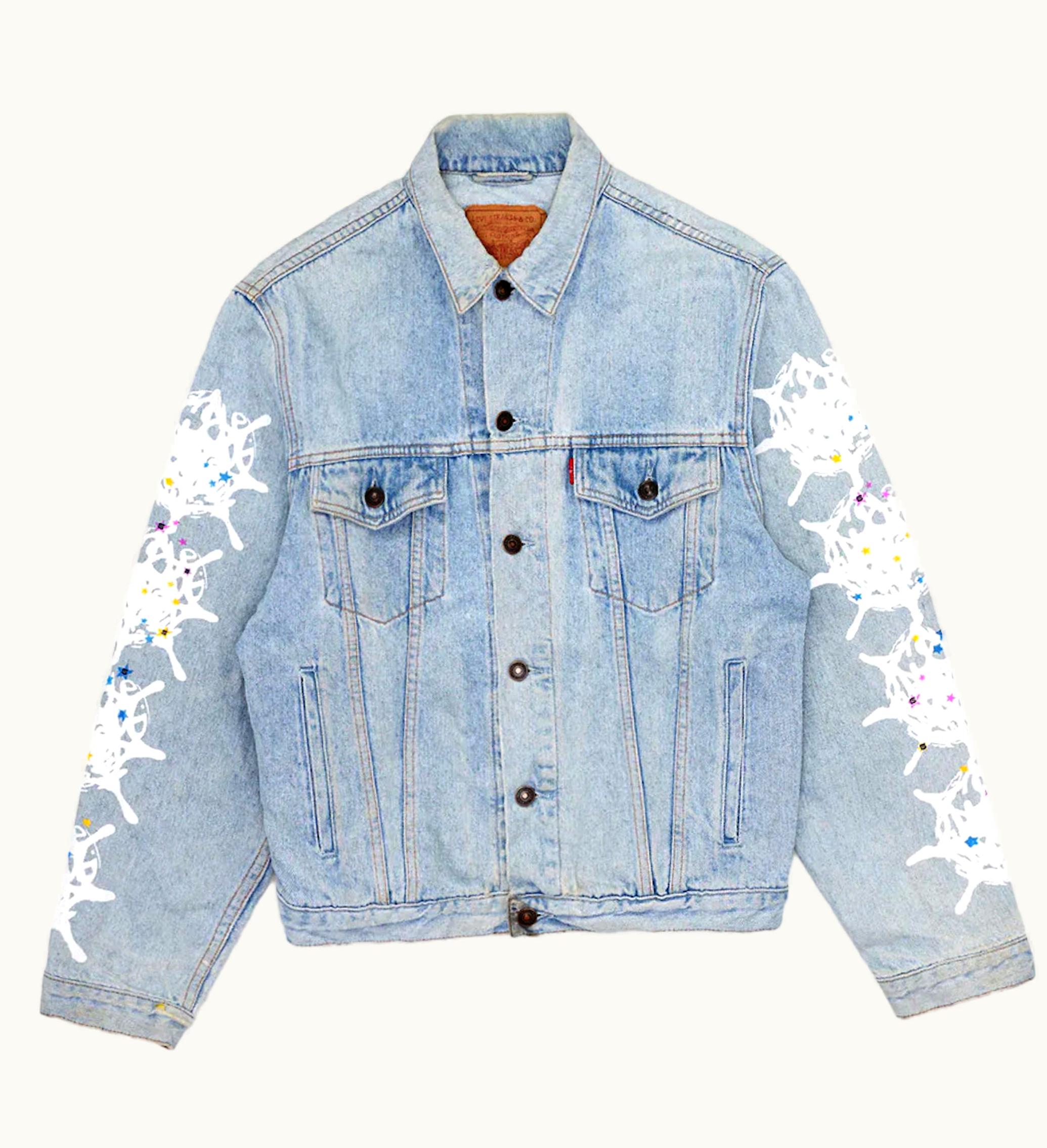 Sp5der Sp5der Vintage Web Trucker Jacket Denim