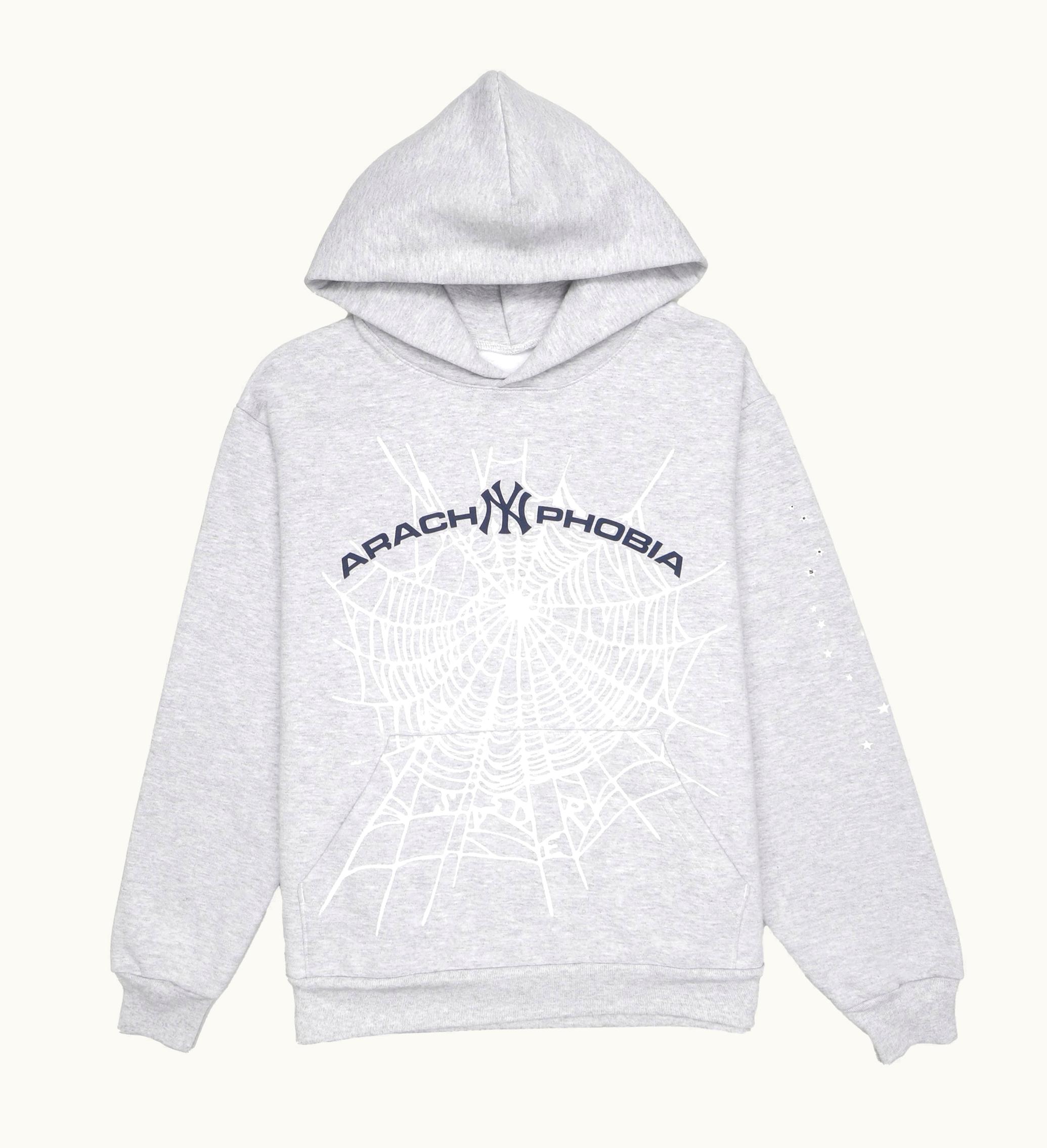Sp5der Sp5der Arach NY Phobia Hoodie Ash Grey