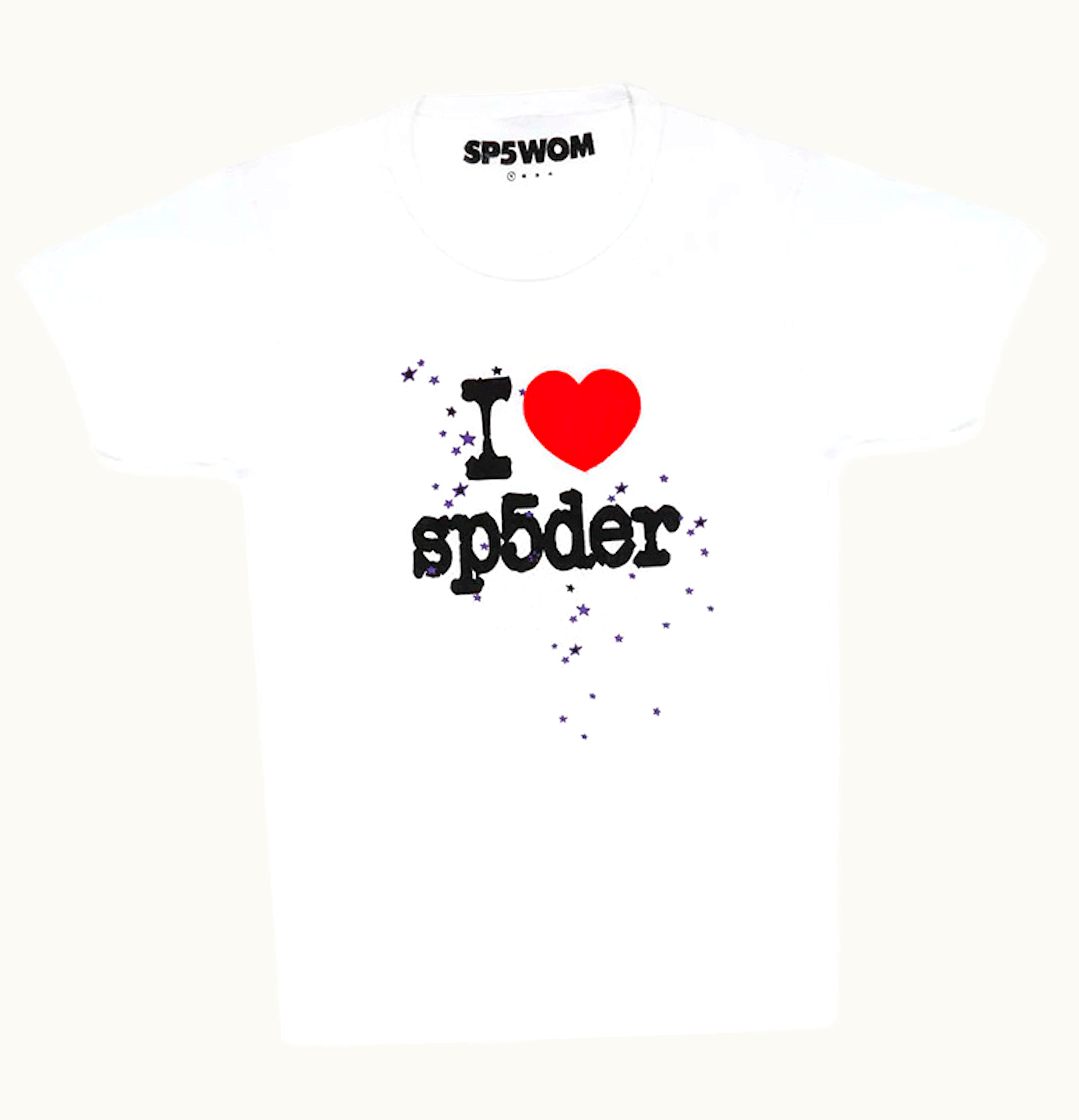 Sp5der Sp5der I Heart Sp5der Baby Tee White