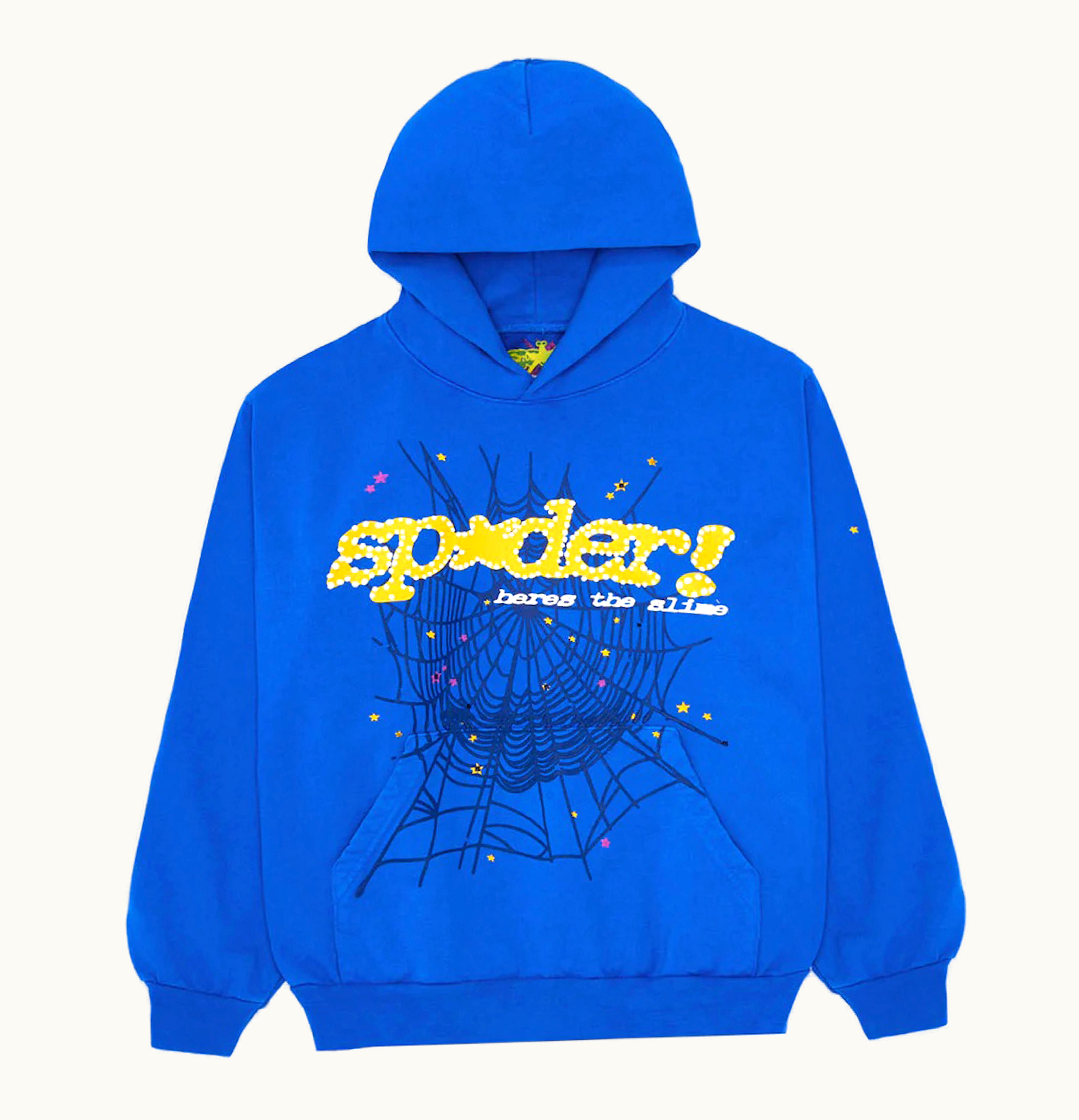 Sp5der Sp5der Tc Hoodie Blue