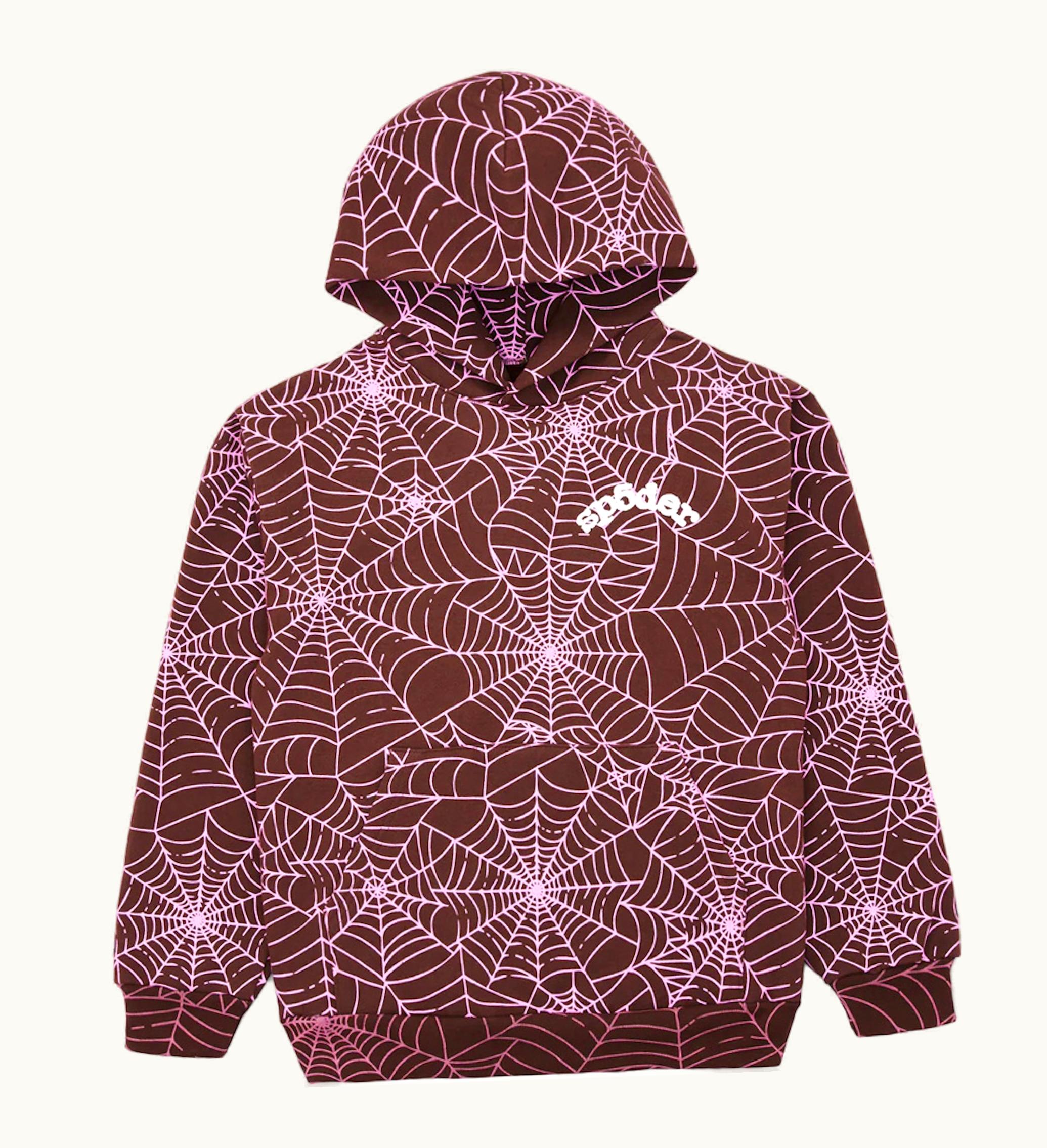 Sp5der Sp5der Aop Hoodie Brown