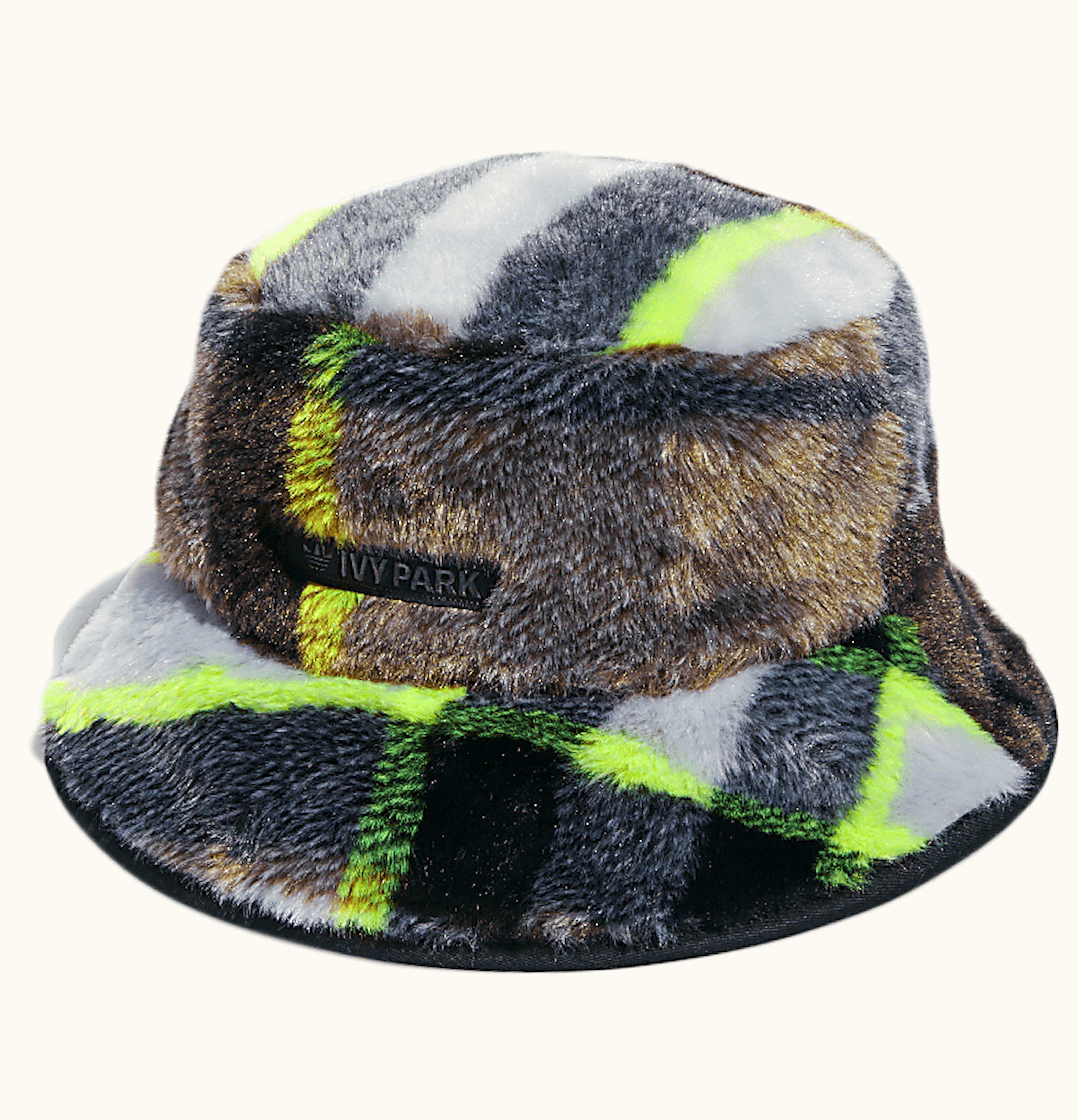 Adidas adidas Ivy Park Halls of Ivy Reversible Bucket Hat Wild Pine Light Solid Grey Black Solar Green