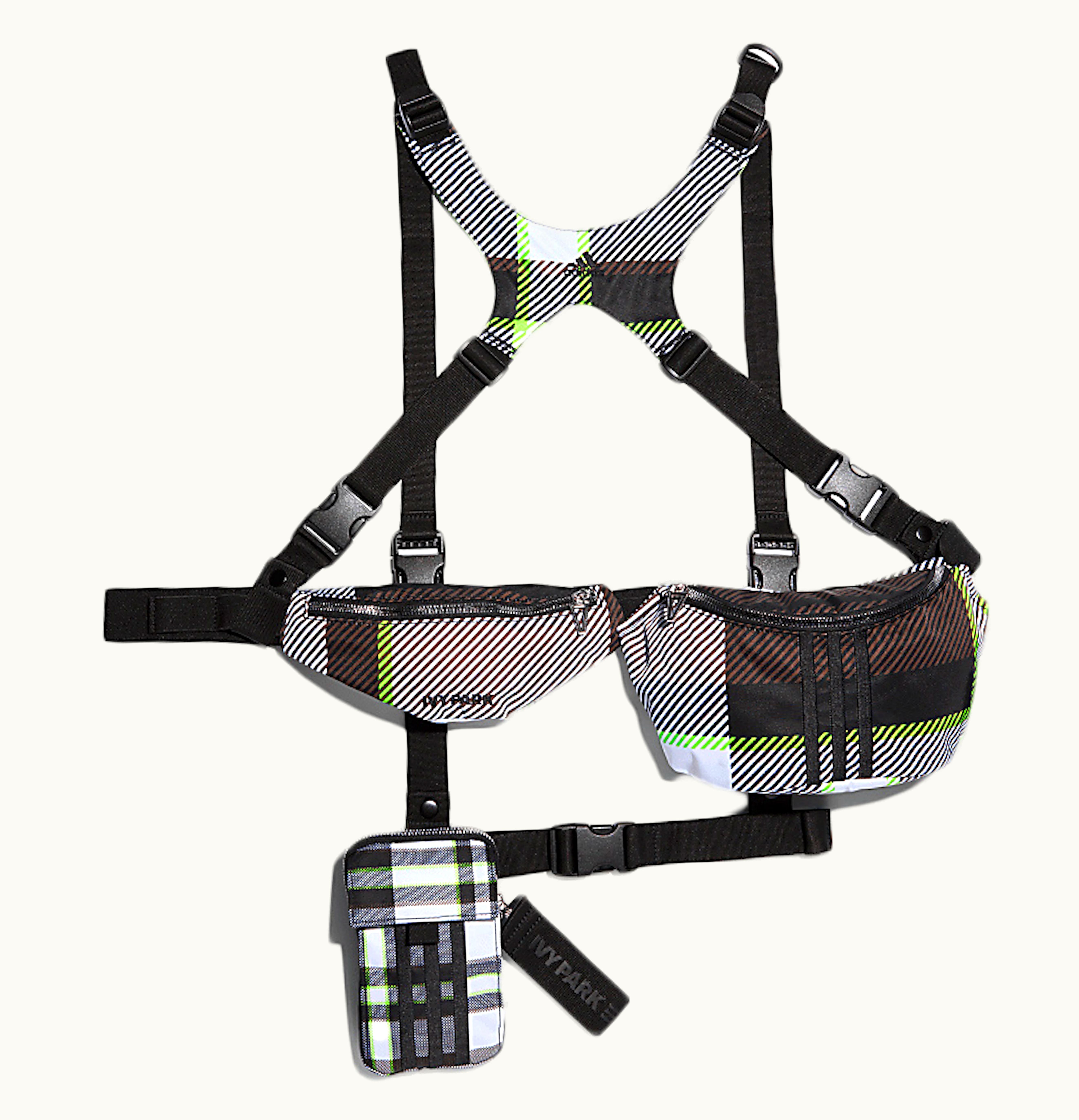 Adidas adidas Ivy Park Halls of Ivy Harness Bag Wild Pine Light Solid Grey Black Solar Green