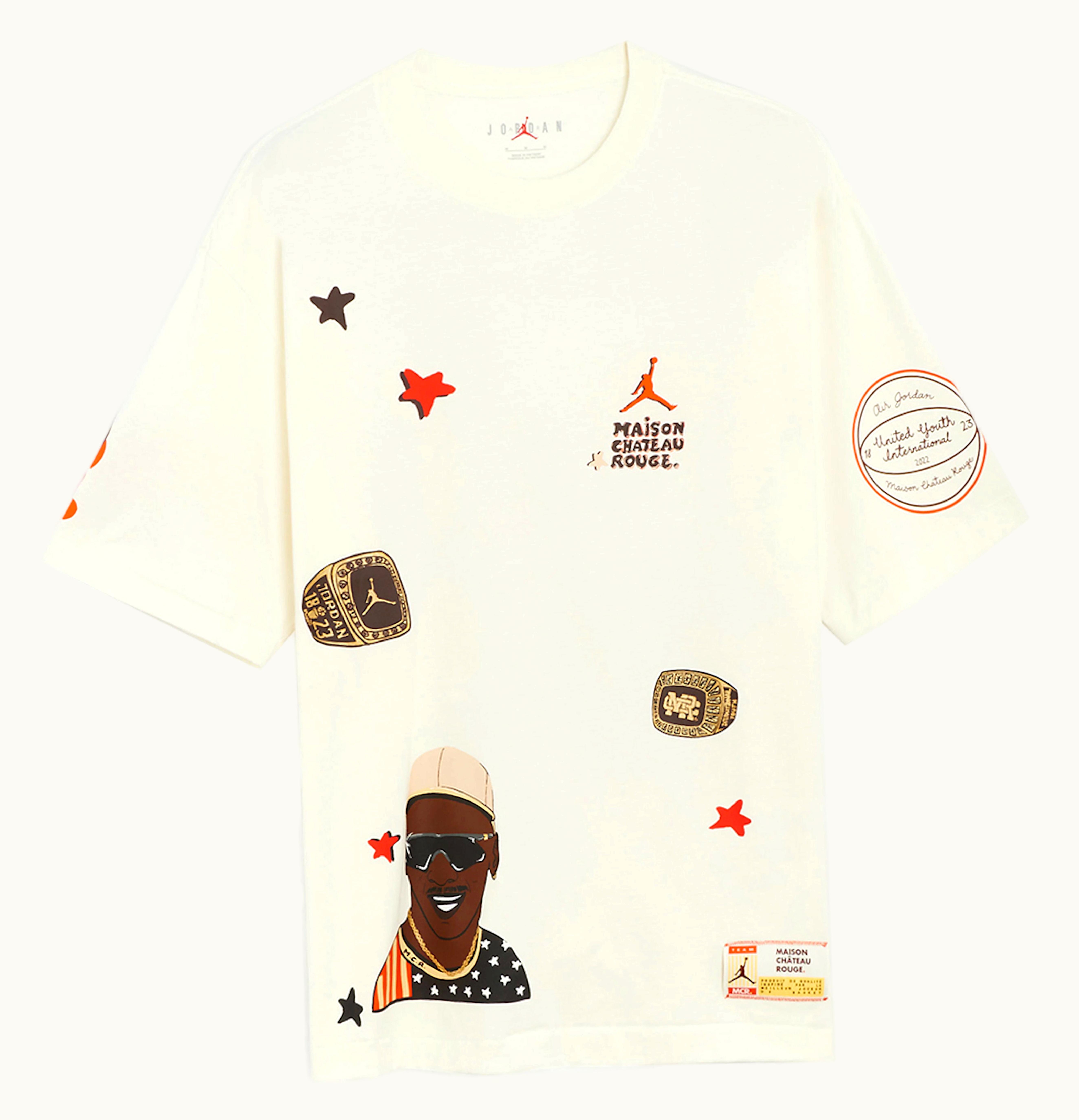 Nike Nike Air Maison Chateau Rouge Aj2 T Shirt Sail