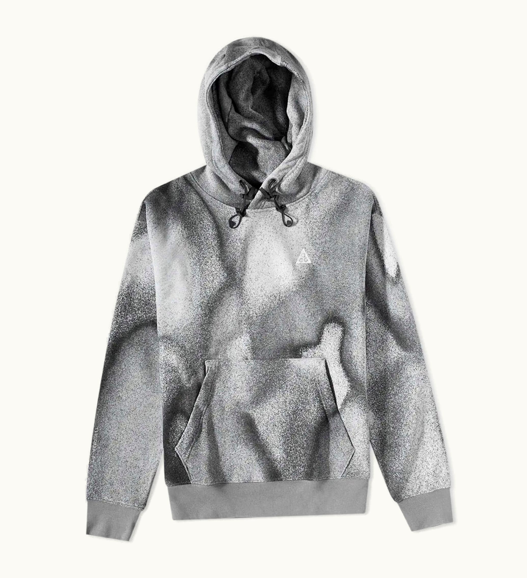 Nike ACG Therma Fit Adv Heat Map Hoodie Grey Black White