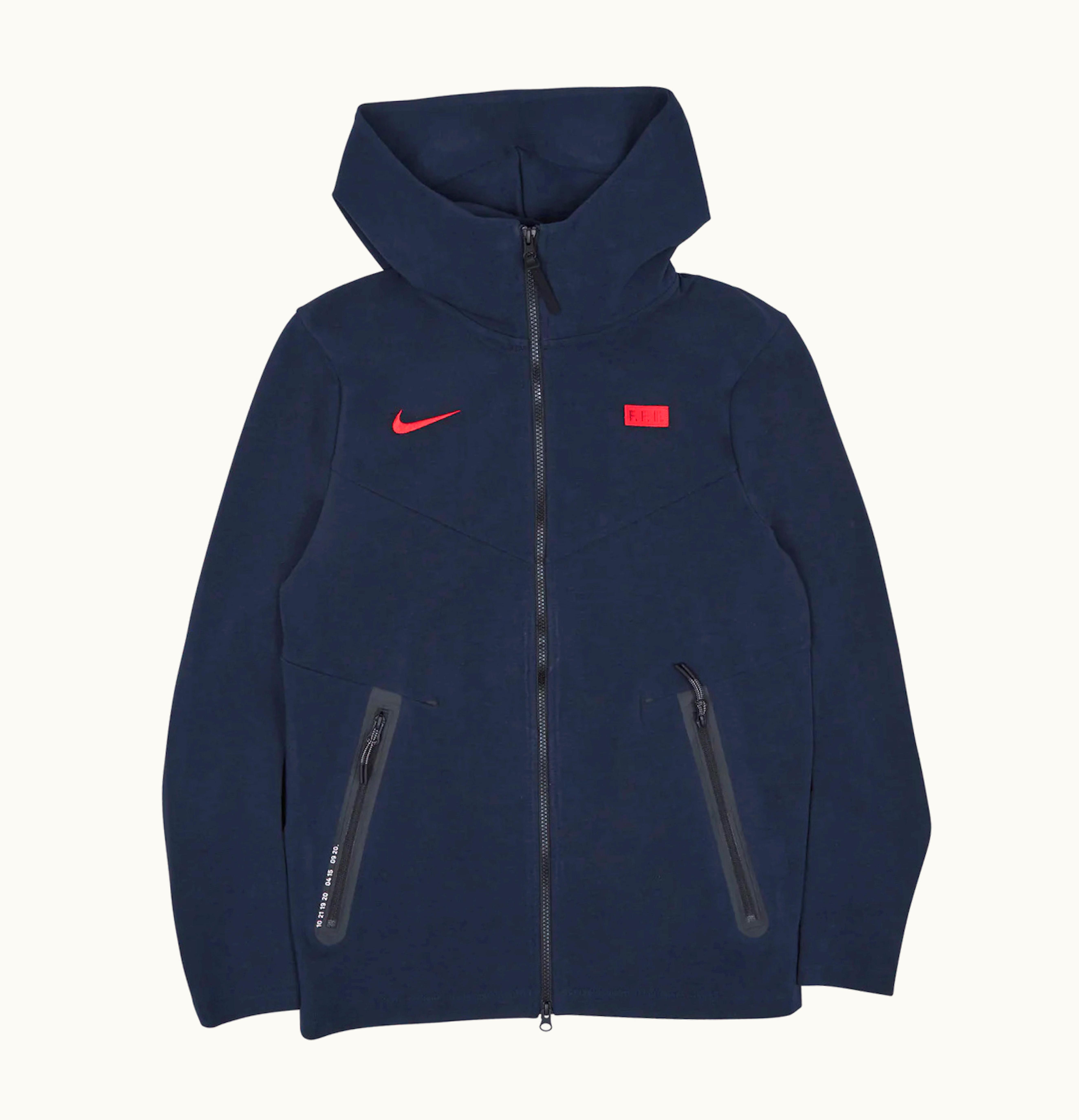 Nike Nike Fff Tech Pack Full Zip Hoodie Dark Obsidian Dark Obsidian Dark Obsidian University Red