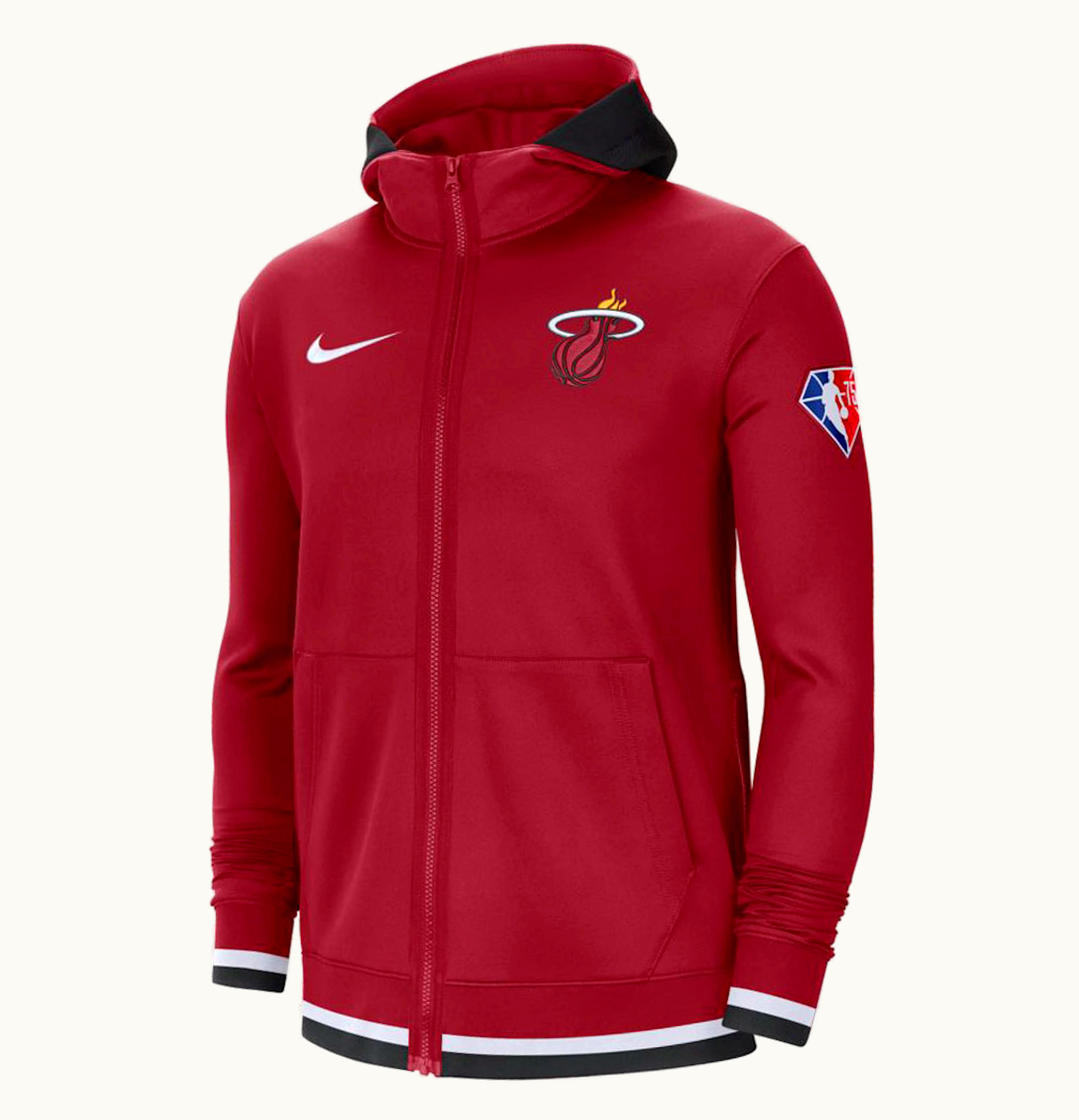 Nike Nike NBA Full Zip Miami Heat Nike Showtime Full Zip Hoodie Red