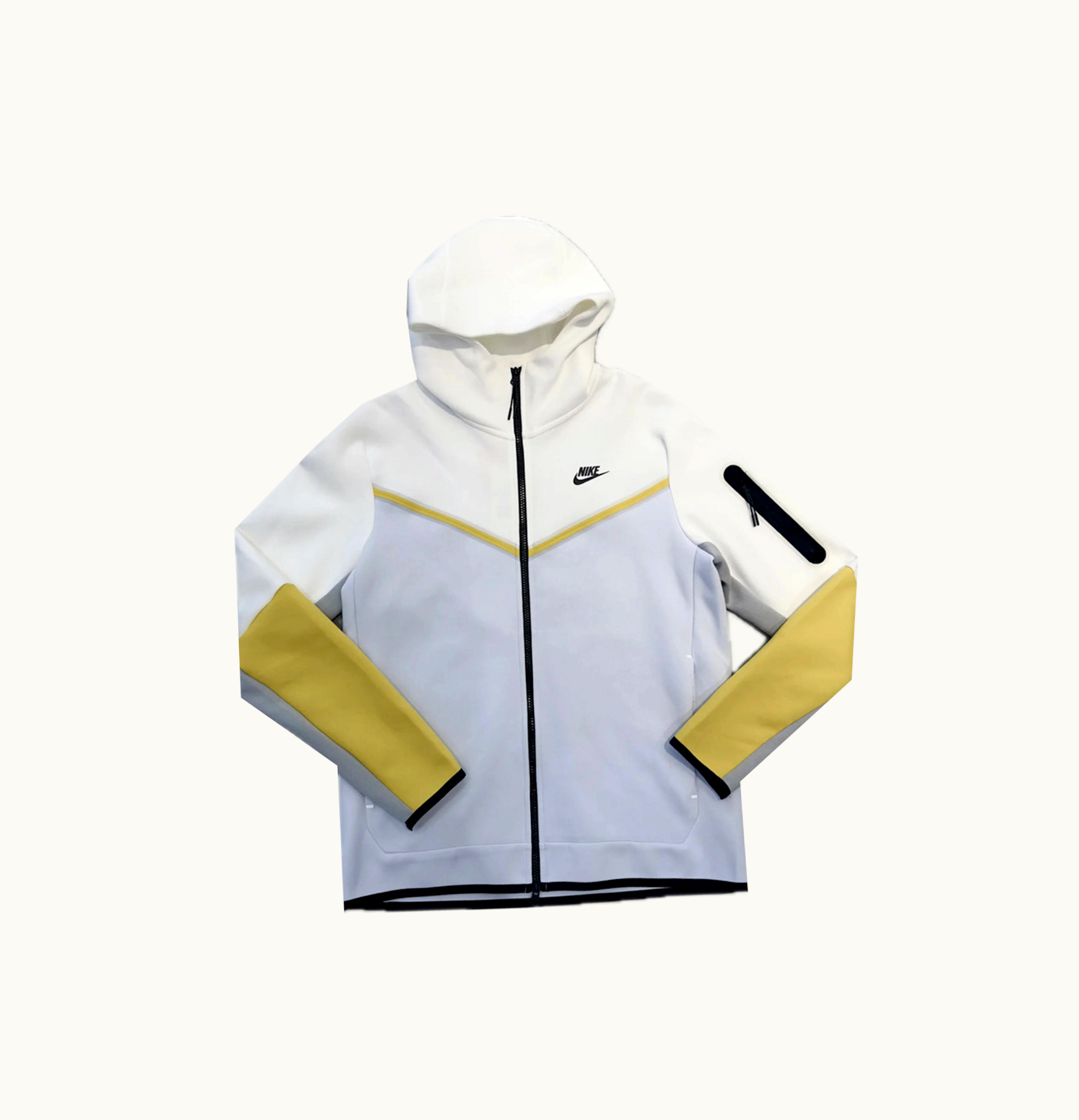 Nike Nike Sportswear Tech Fleece Full Zip Hoodie White Yellow Baby Blue