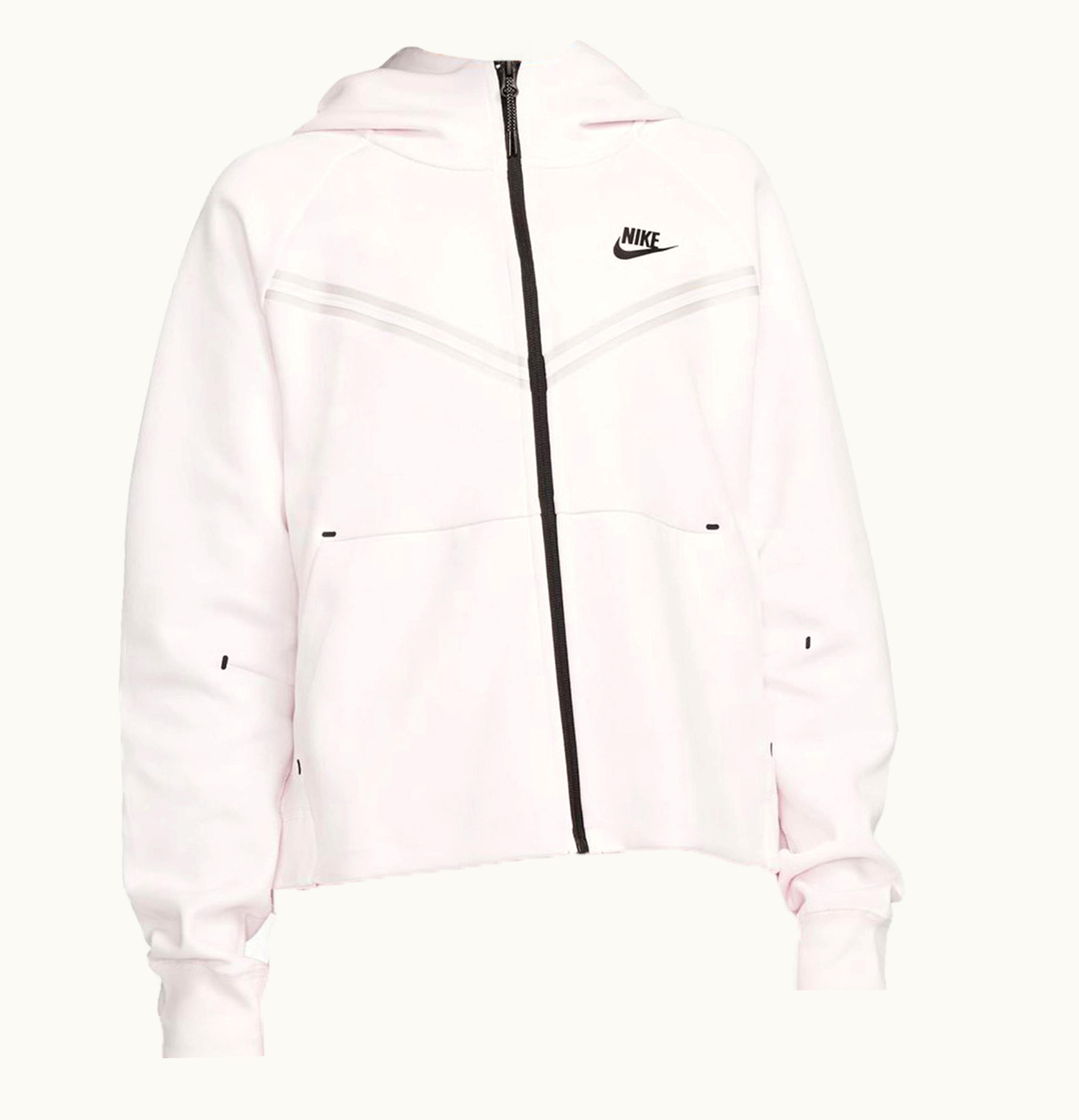 Nike Nike Sportswear Womens Tech Fleece Full Zip Hoodie Pearl Pink Black