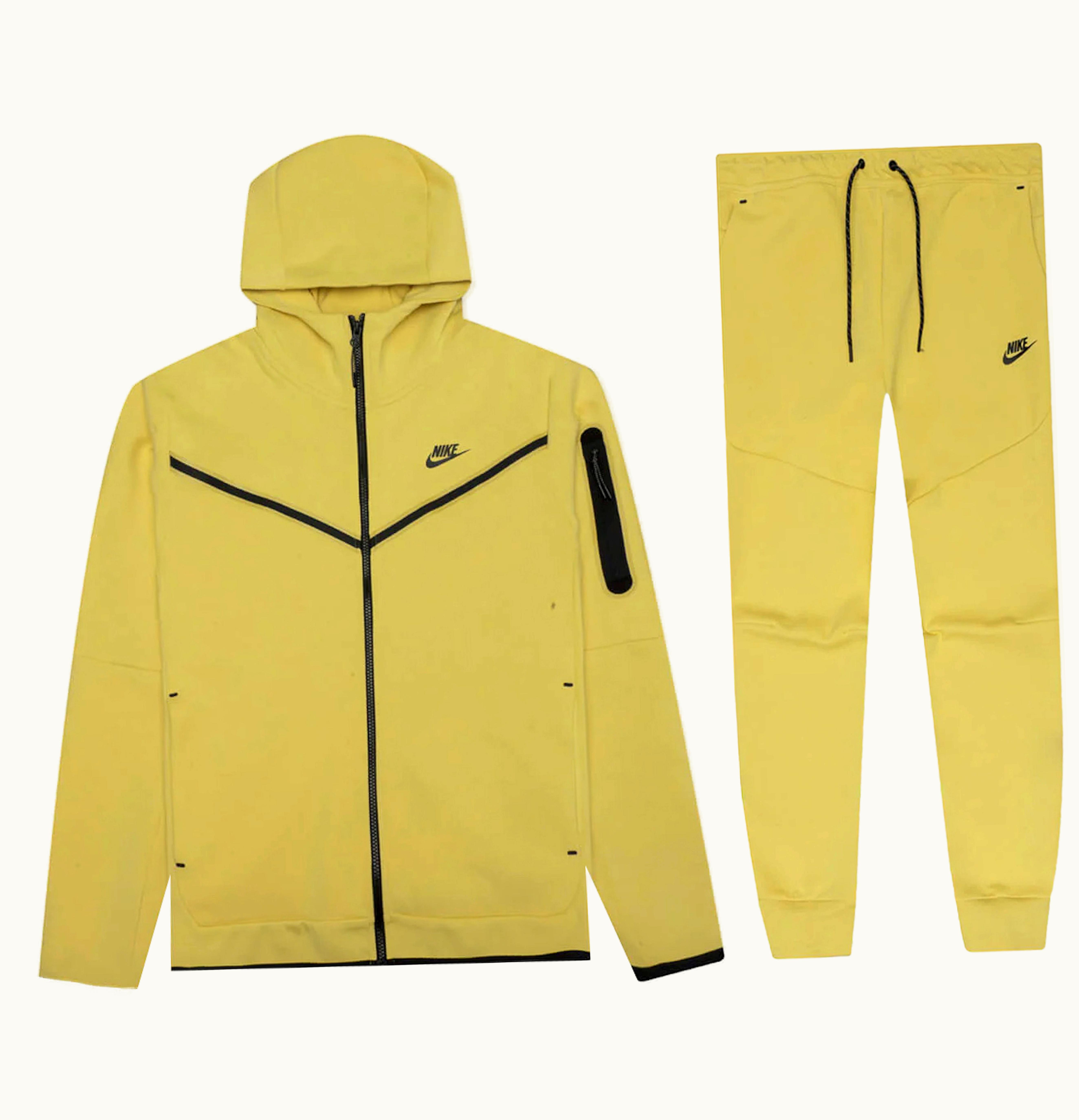Nike Nike Sportswear Tech Fleece Hoodie Joggers Set Saturn Gold Black