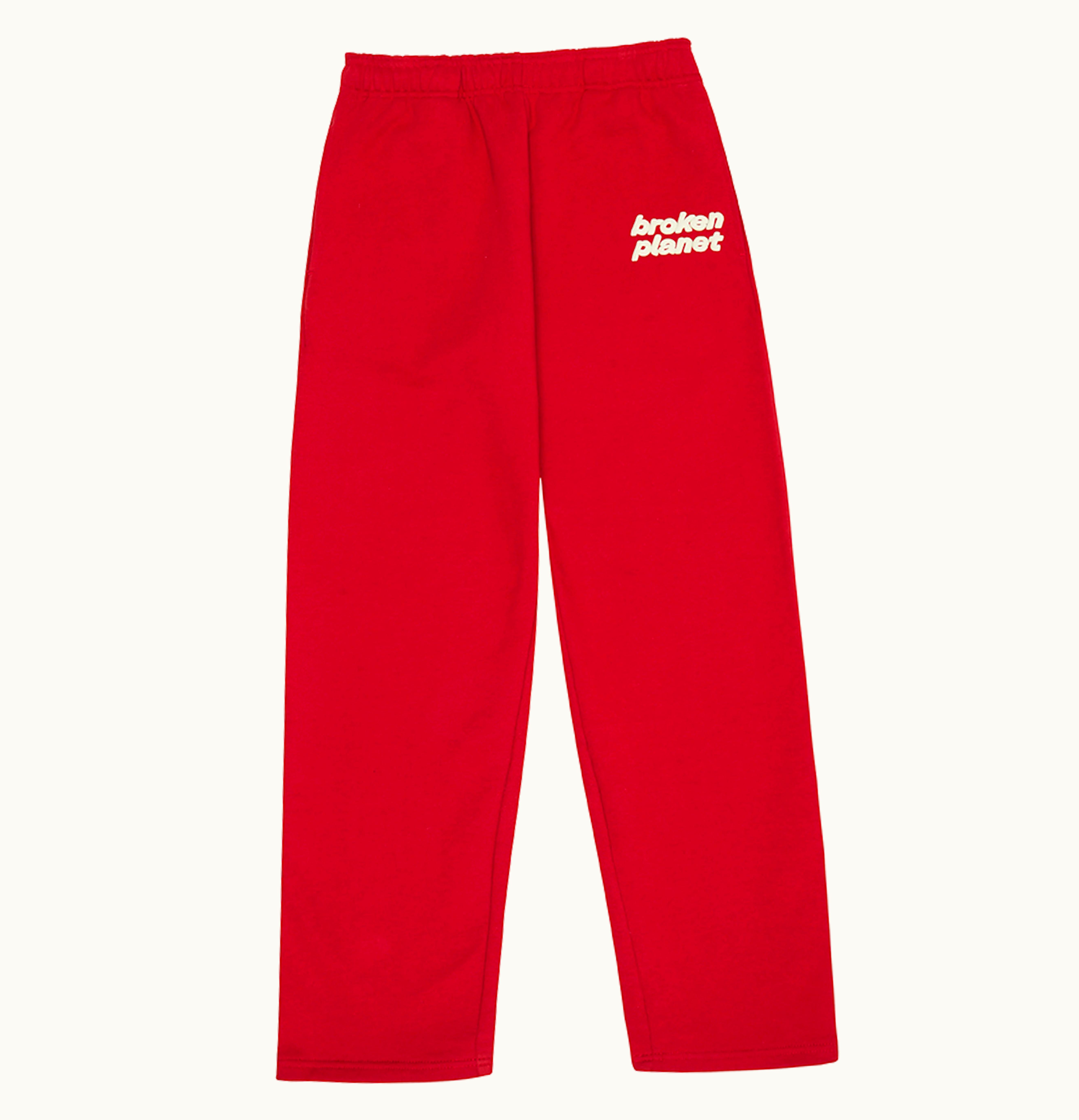Broken Planet Market Straight Leg Sweatpants Ruby Red
