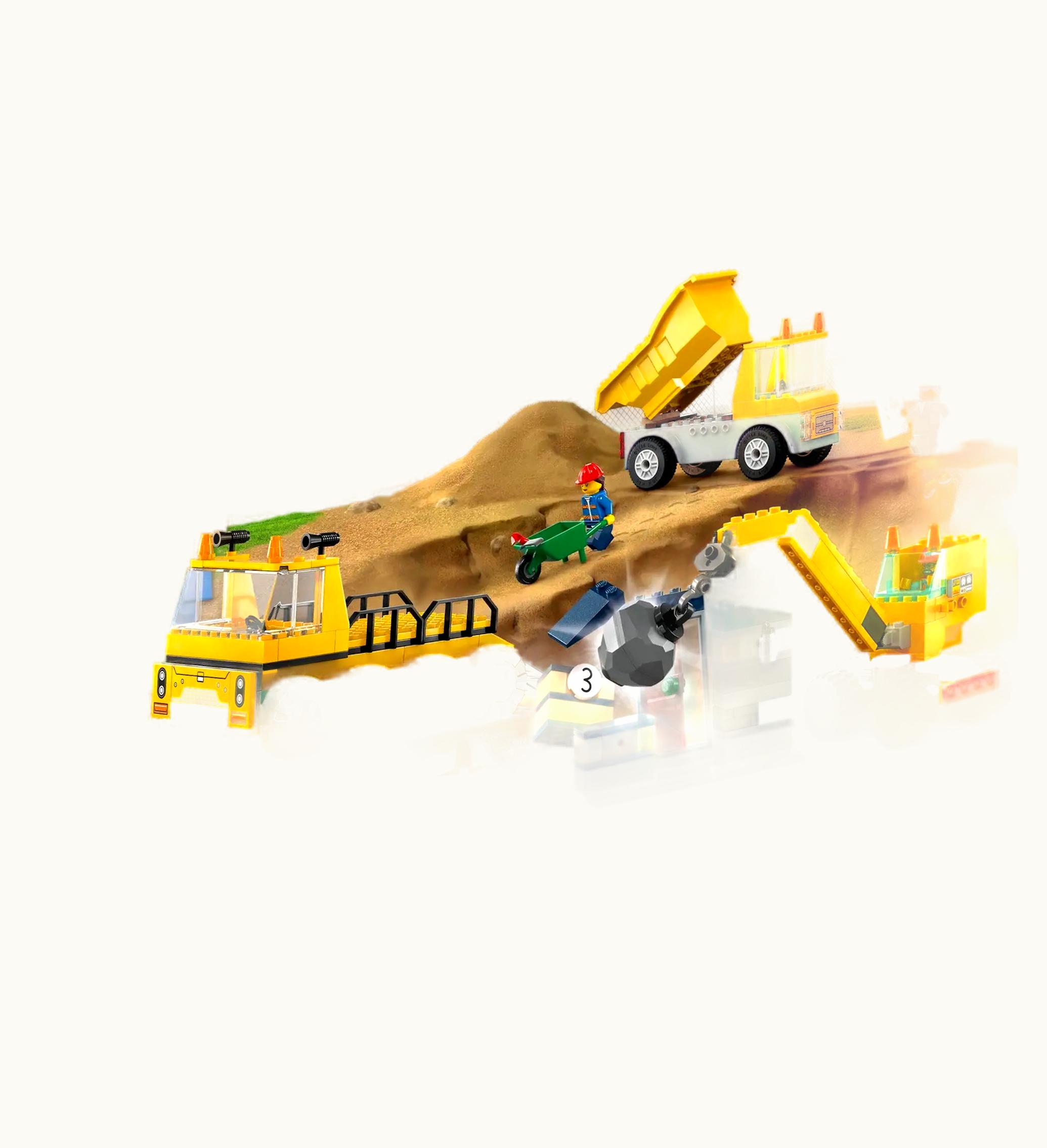 LEGO Lego City Construction Trucks And Wrecking Ball Crane Set 43222