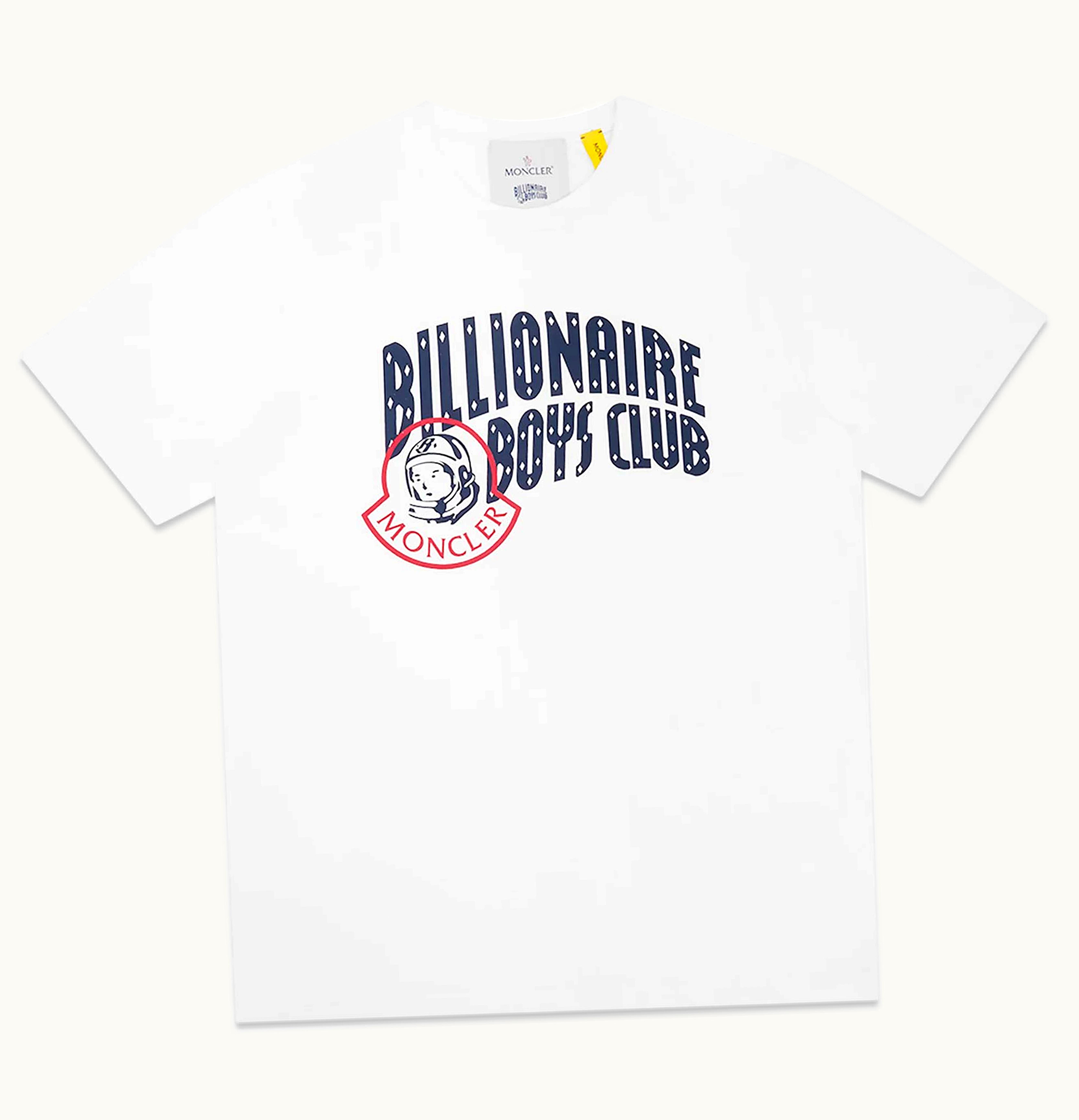 Moncler X Billionaire Boys Club Logo T Shirt Silk White