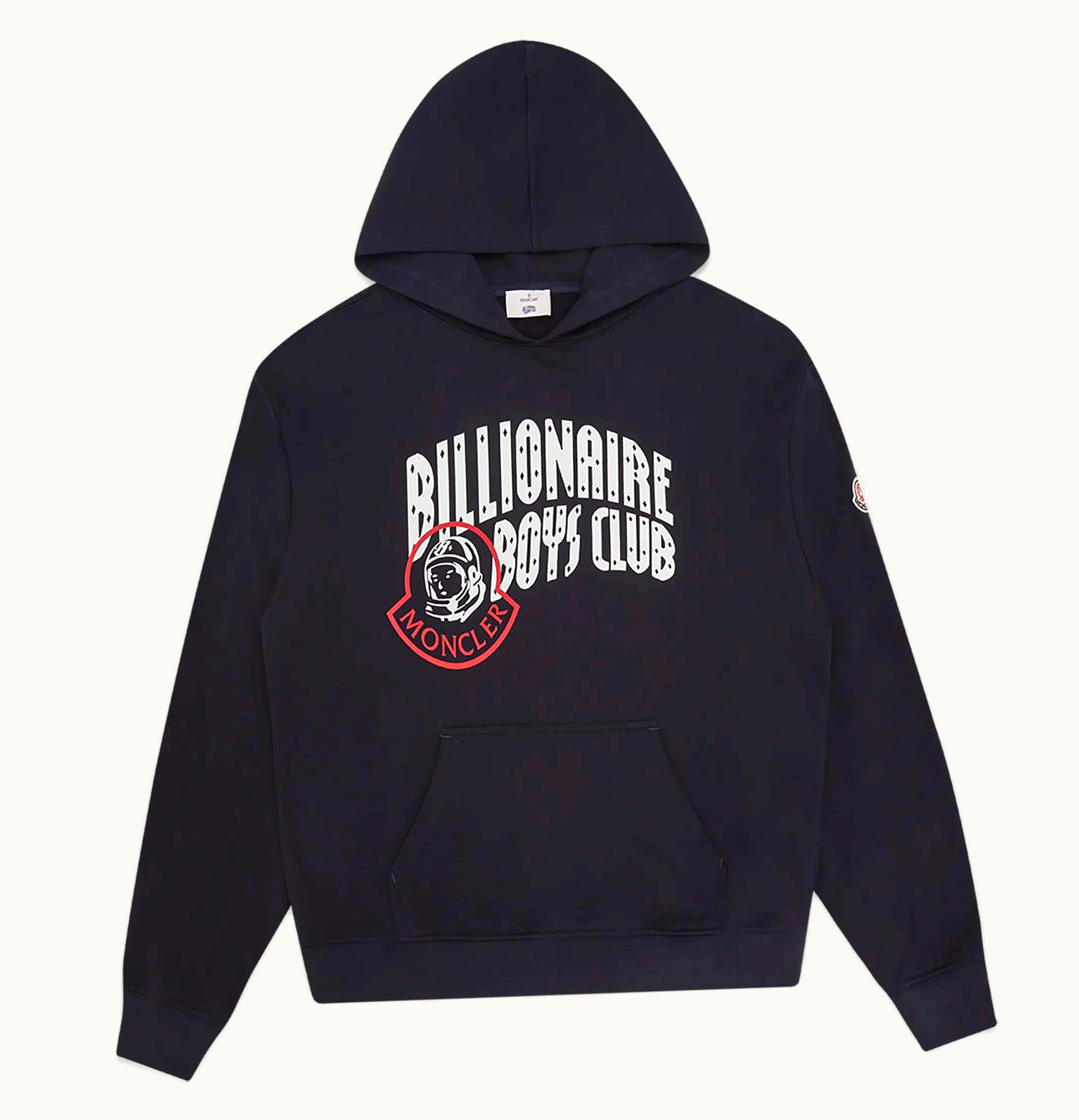 Moncler X Billionaire Boys Club Logo Hoodie Dark Navy Blue