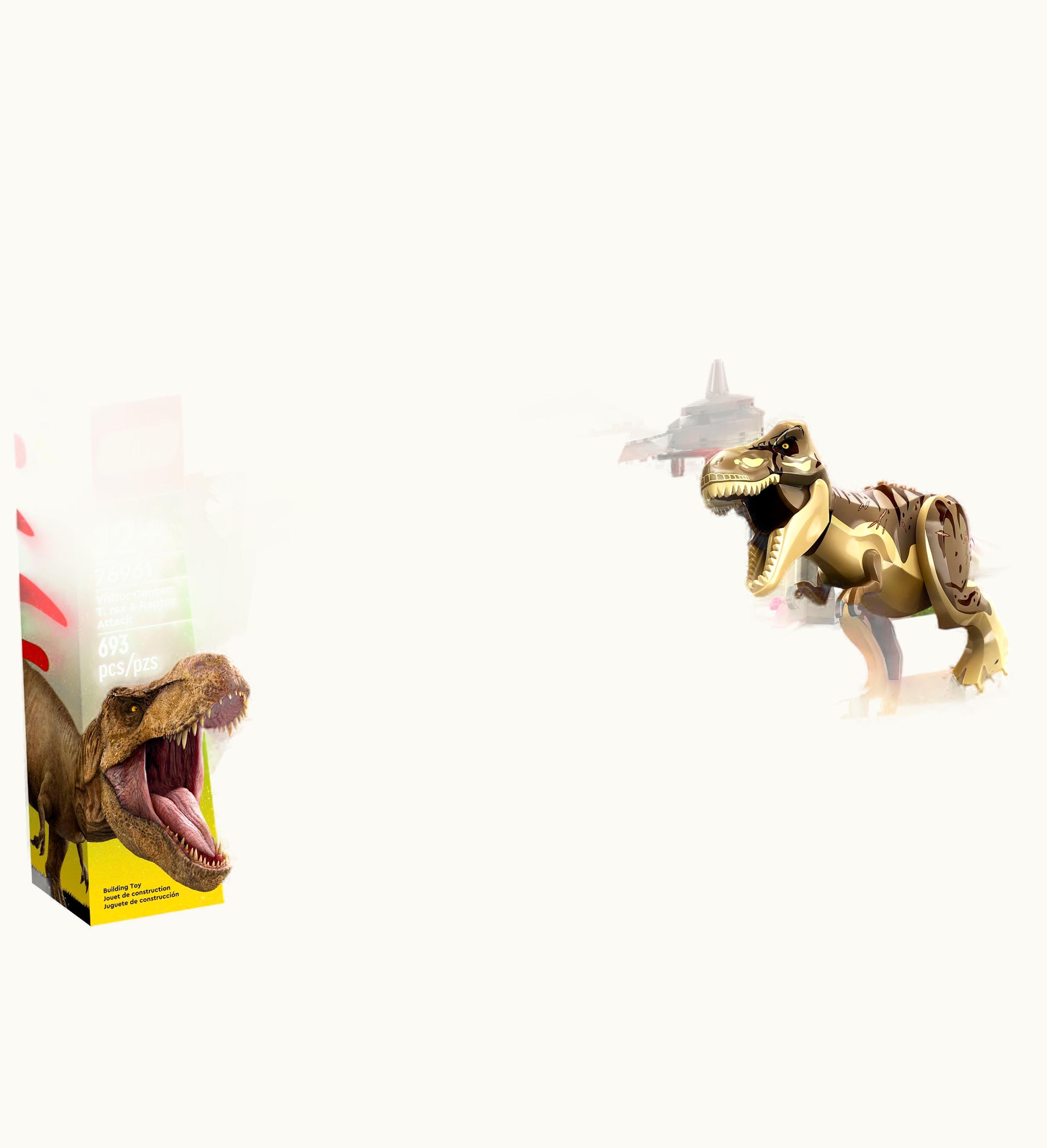 LEGO Lego Jurassic Park 10th Anniversary Visitor Center T Rex Raptor Attack Set 76961