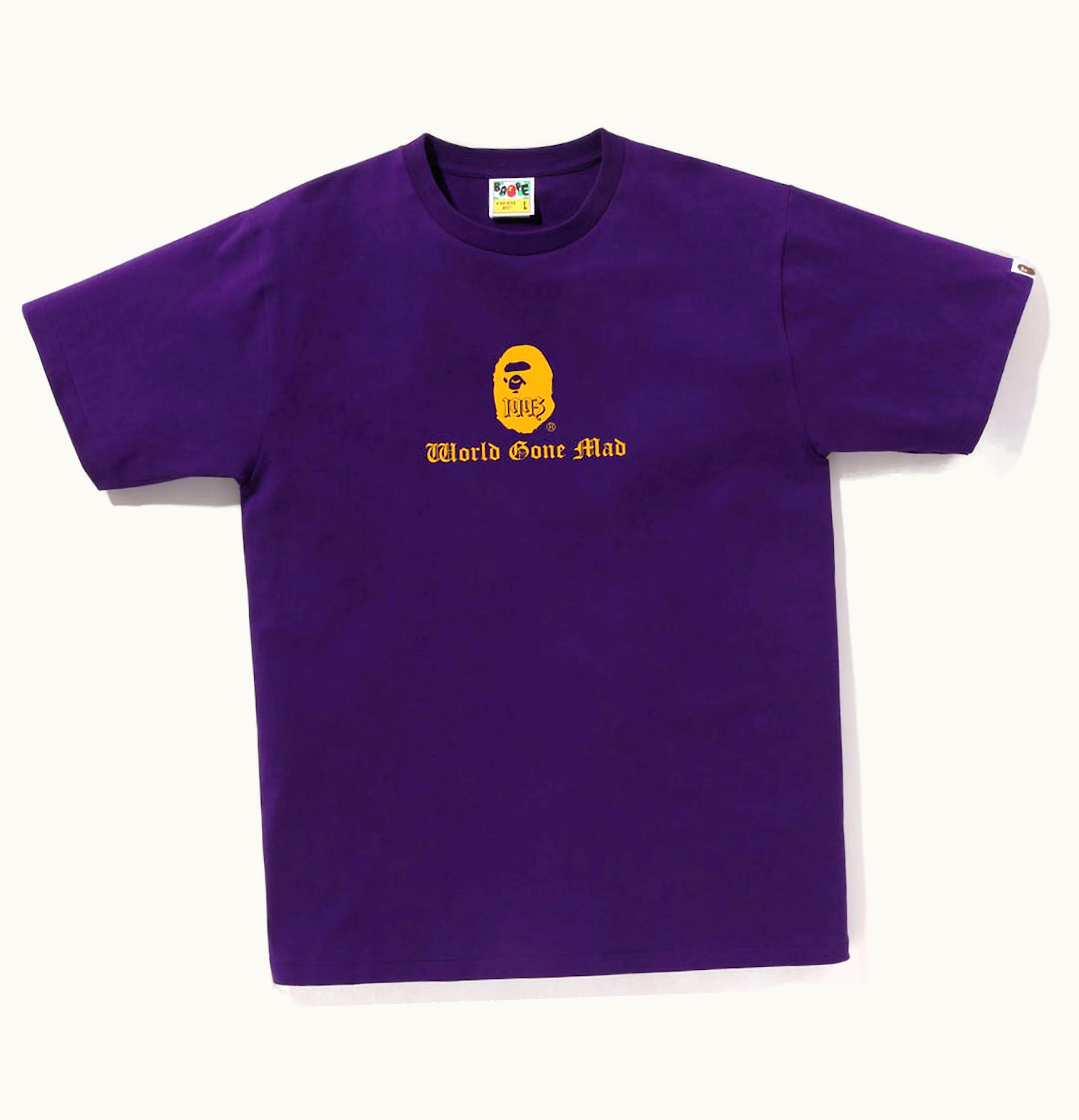 BAPE BAPE A Bathing Ape Logo Tee Purple