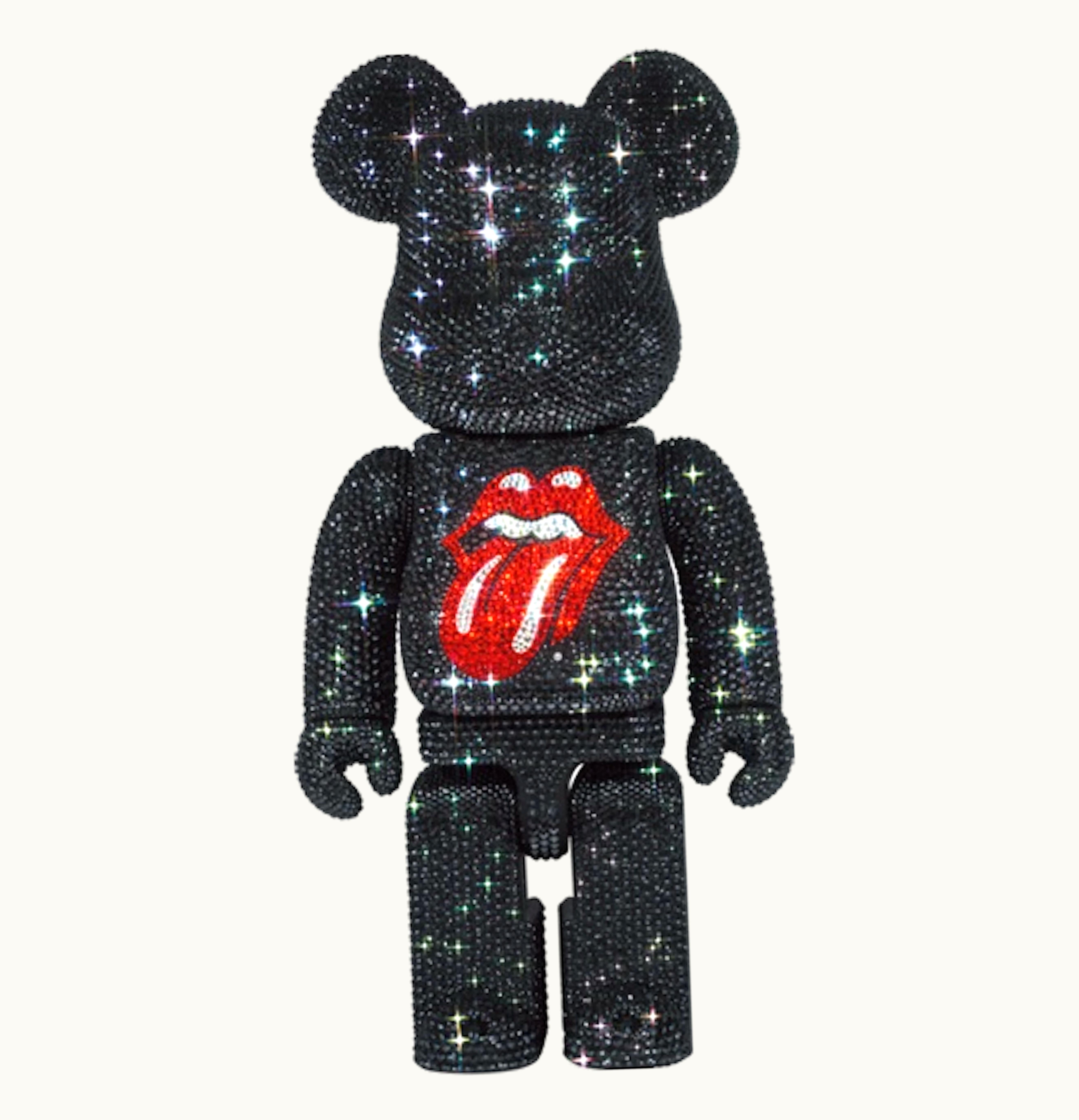 Bearbrick Bearbrick X The Rolling Stones Tongue Logo Crystal Decorate 400