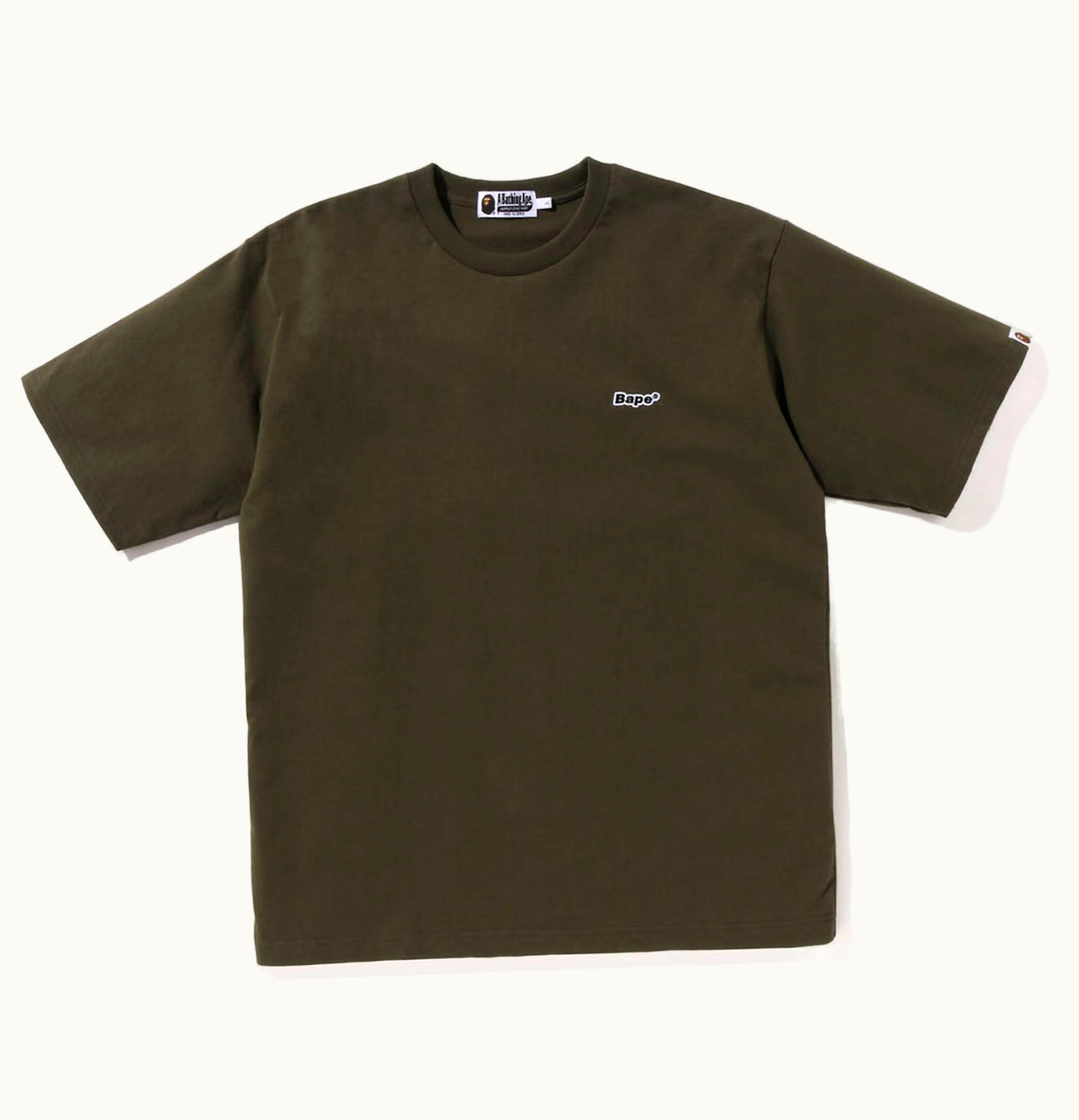BAPE Logo One Point Relaxed Fit Tee Olive Drab