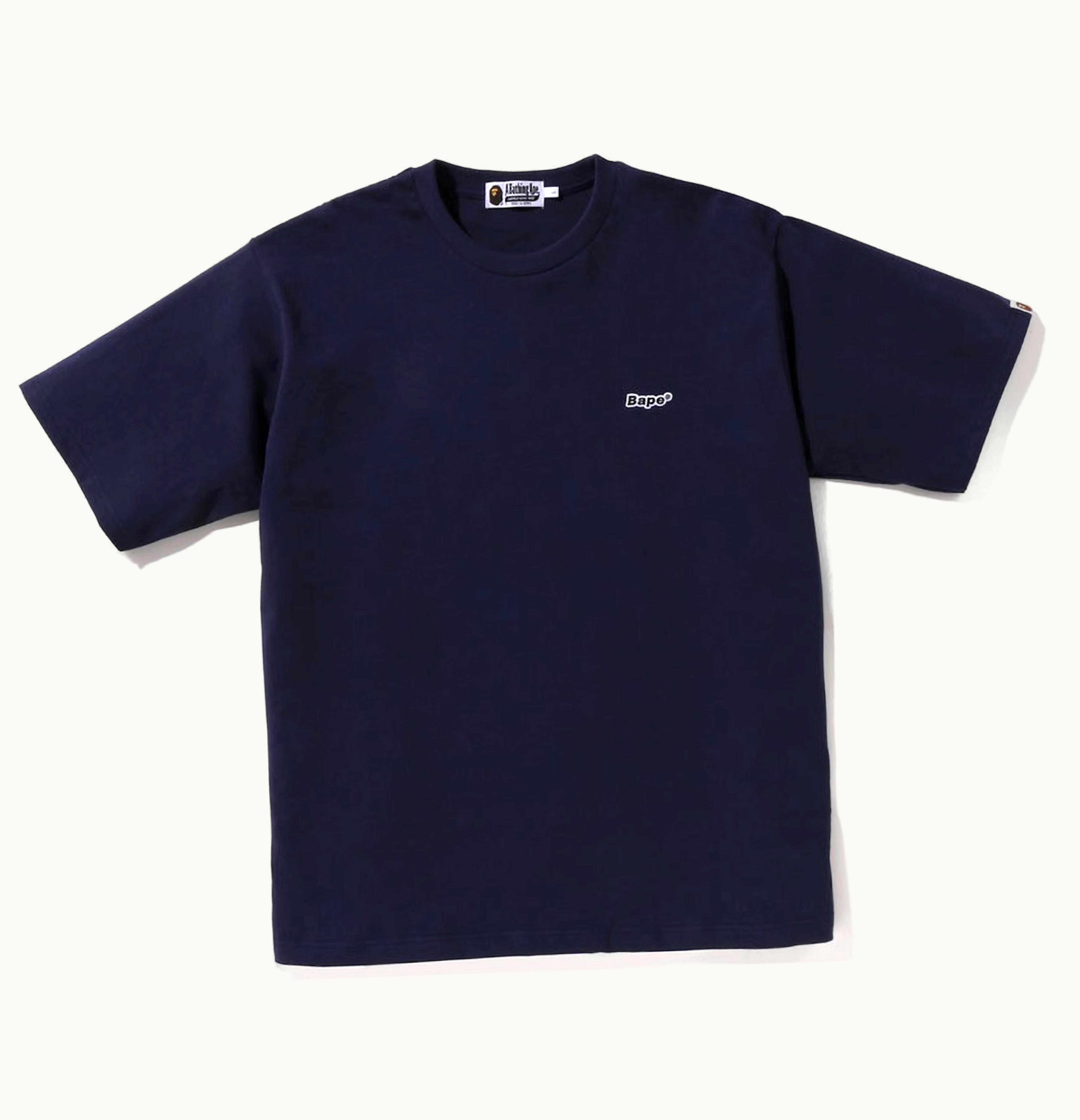 BAPE Logo One Point Relaxed Fit Tee Navy