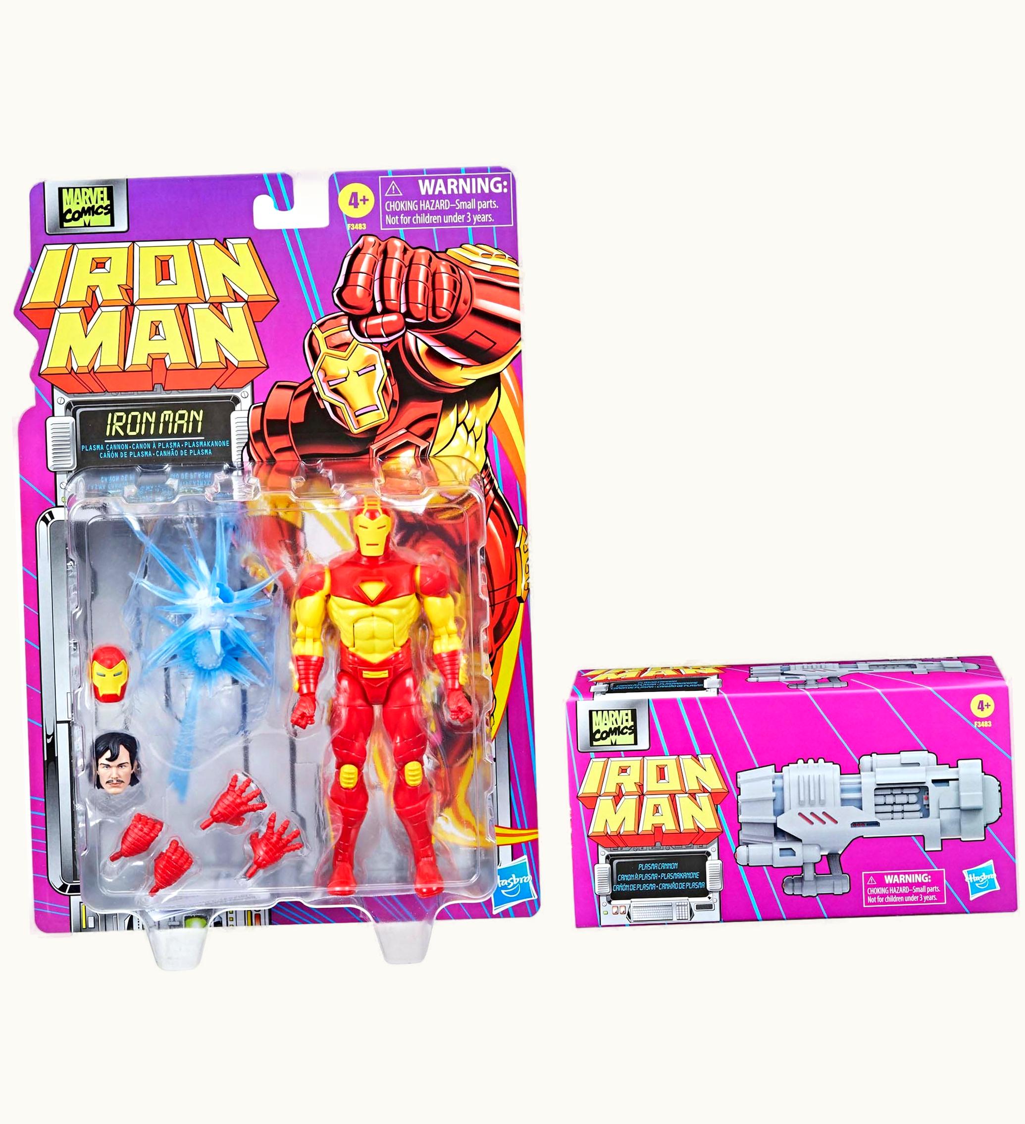 Hasbro Hasbro Marvel Legends Series Deluxe Retro Iron Man Hasbro Pulse Exclusive Action Figure Set