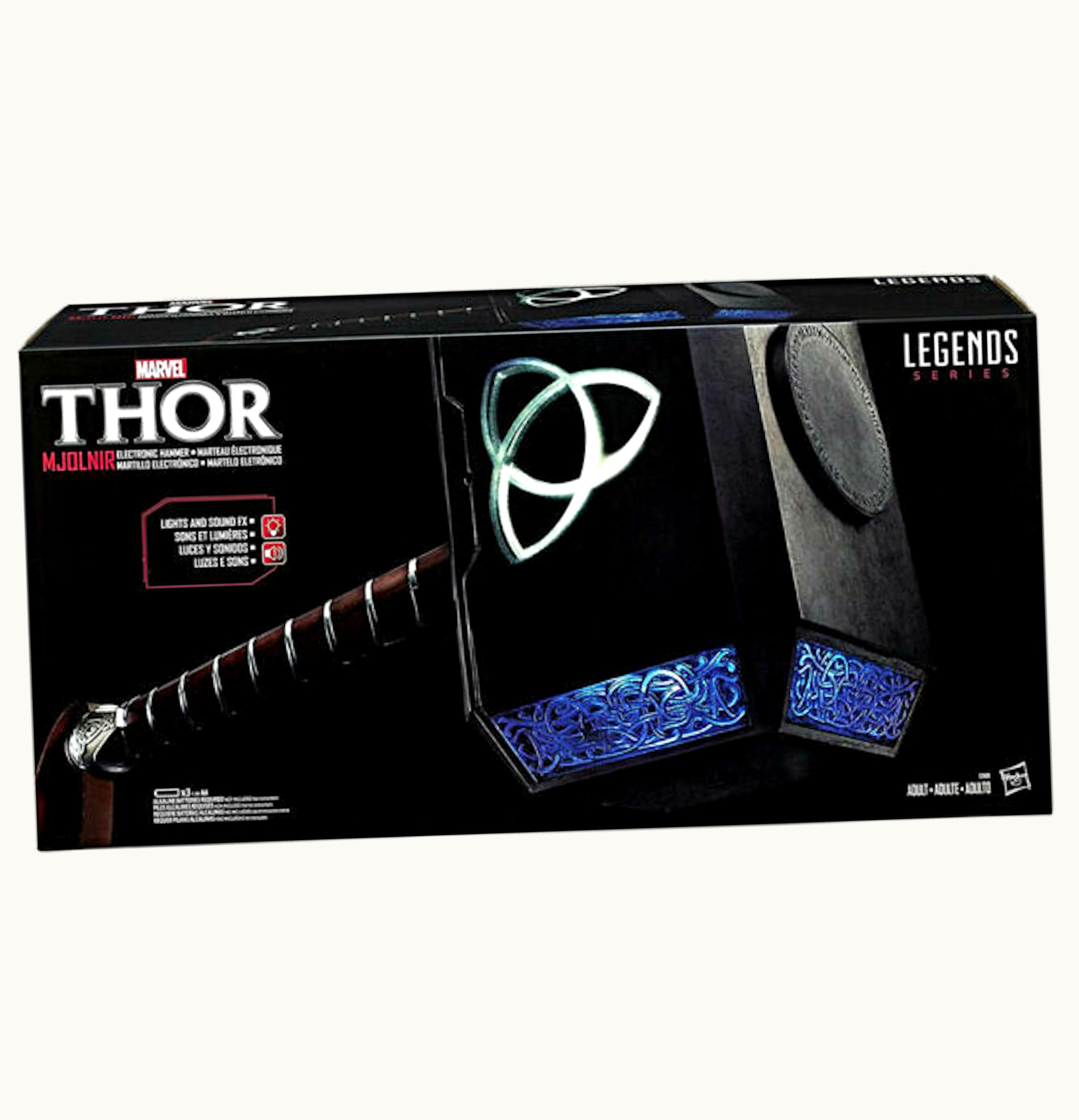 Marvel Marvel Legends Thor Mjolnir Electronic Hammer Chrome