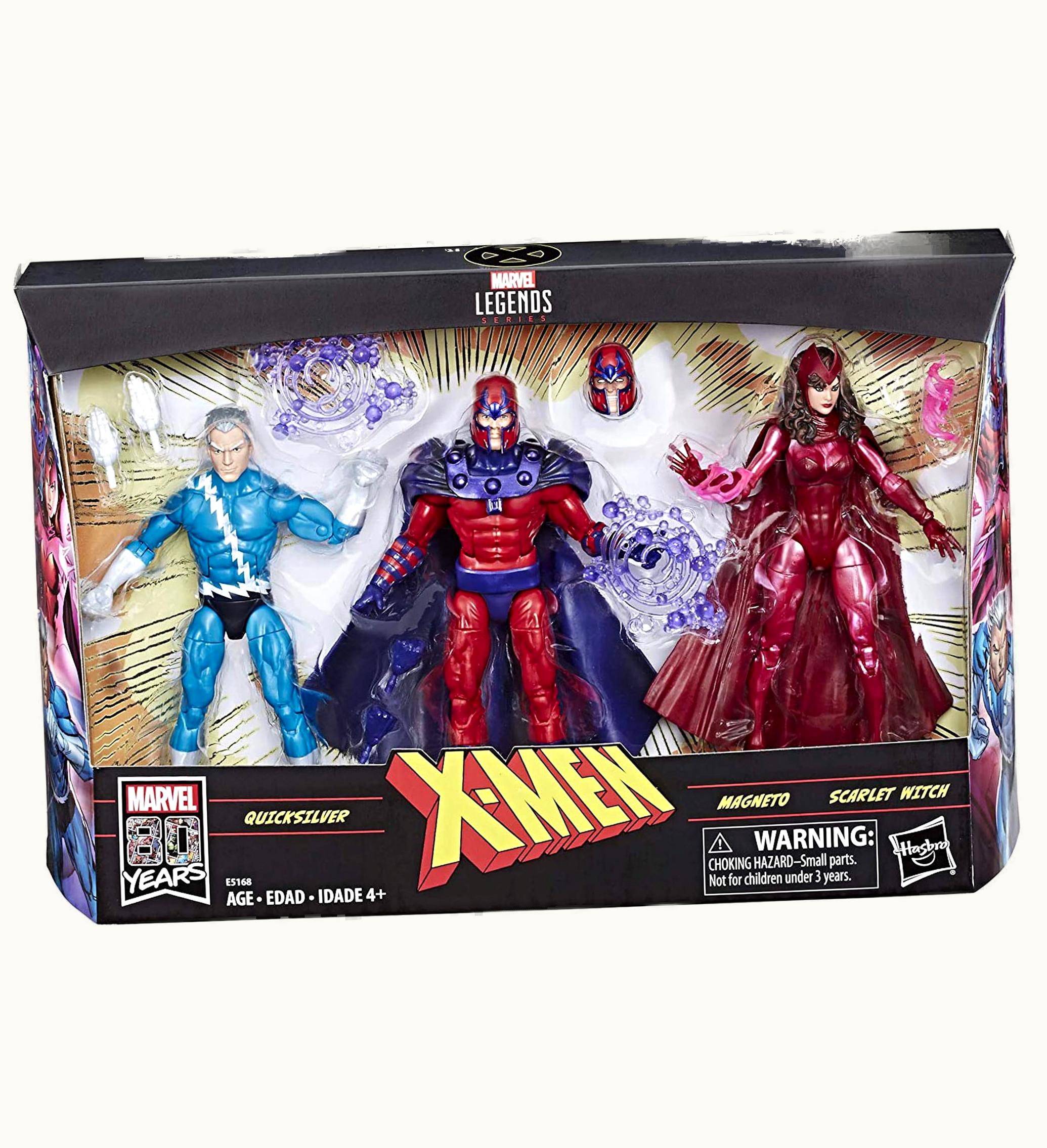 Hasbro Hasbro Marvel Legends Family Matters Magneto Quicksilver Scarlet Witch Action Figure