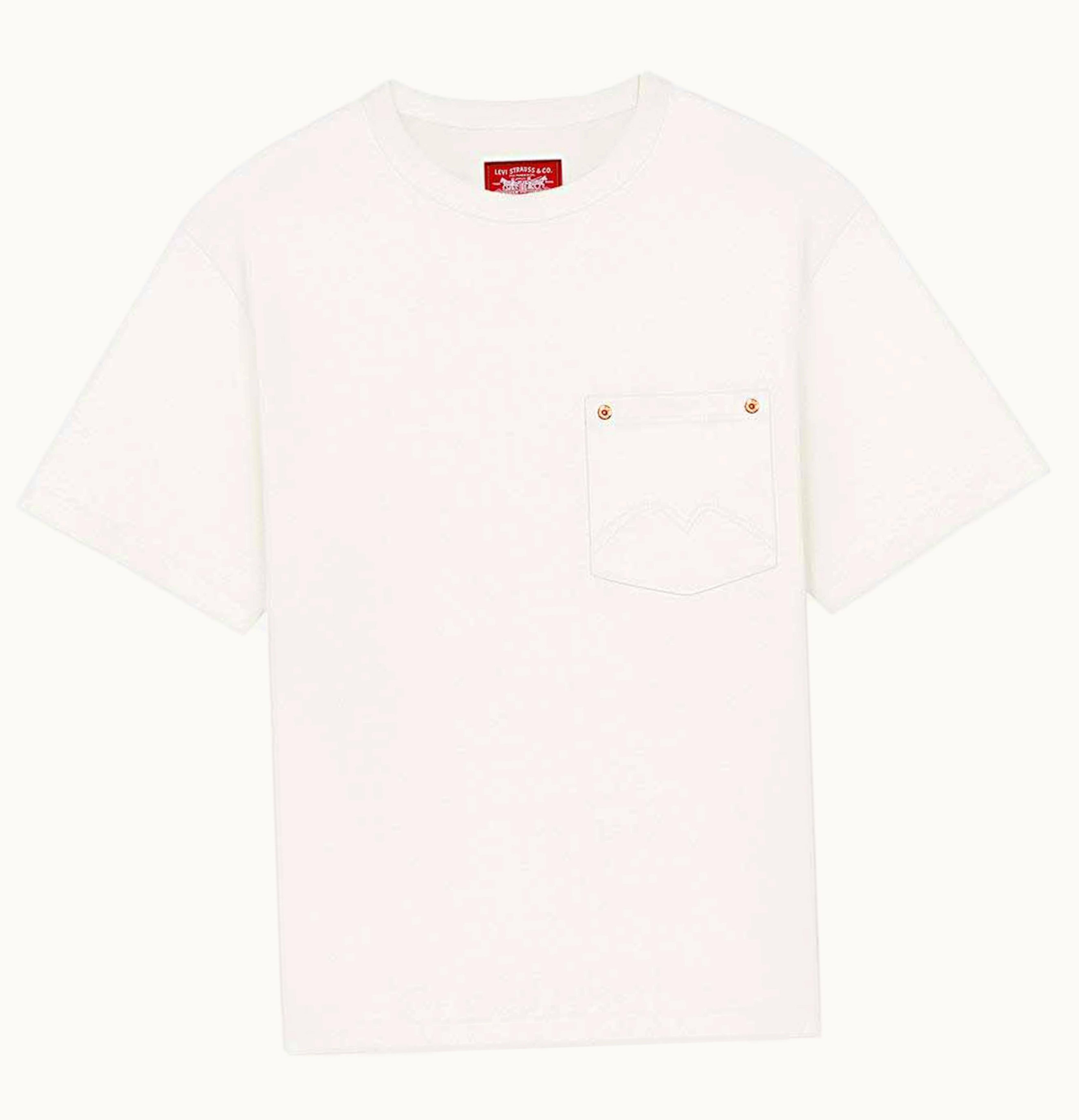 Kenzo X Levis Genderless Pocket T Shirt Off White