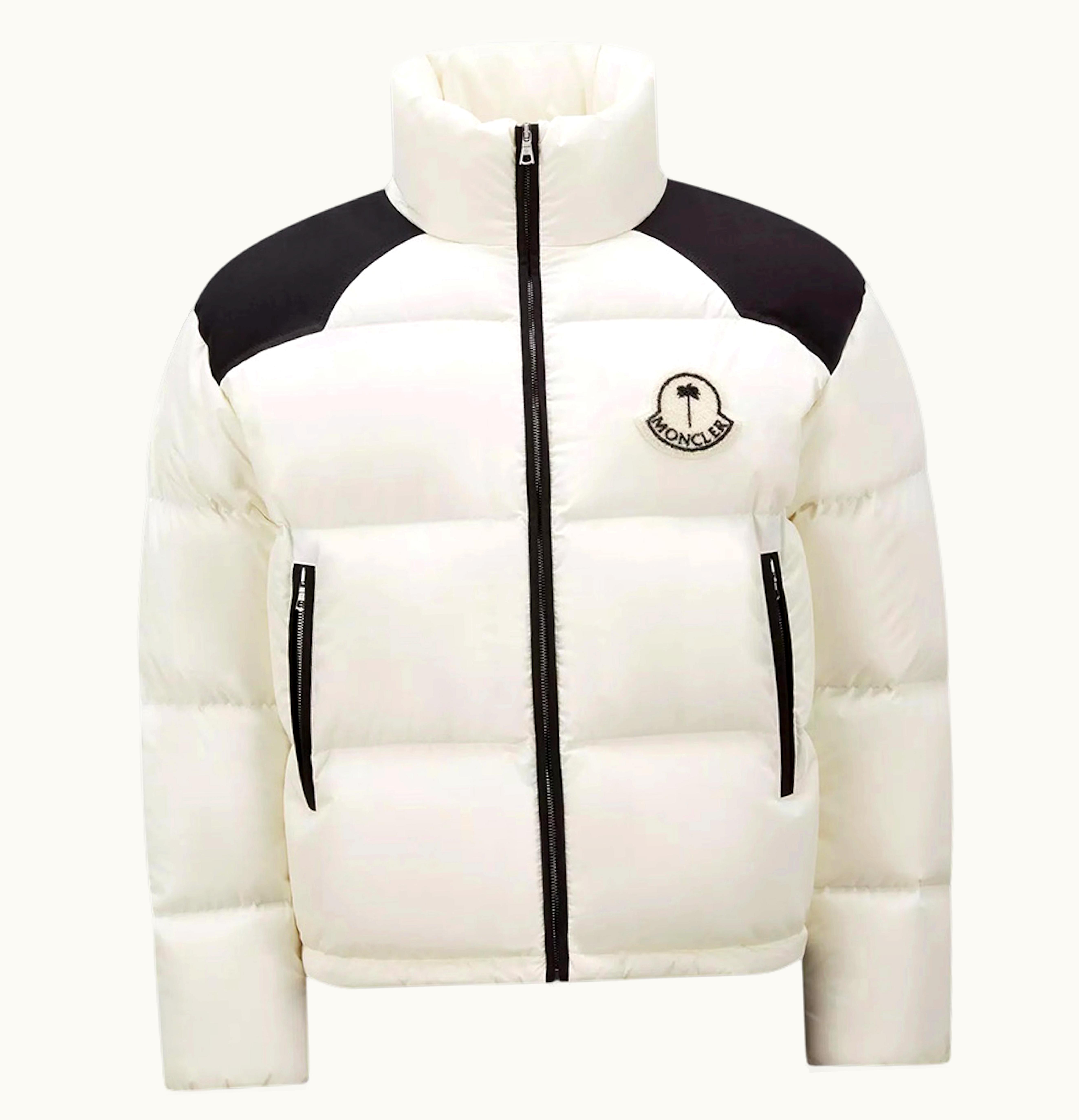 Moncler X Palm Angels Nevin Short Down Jacket Off White