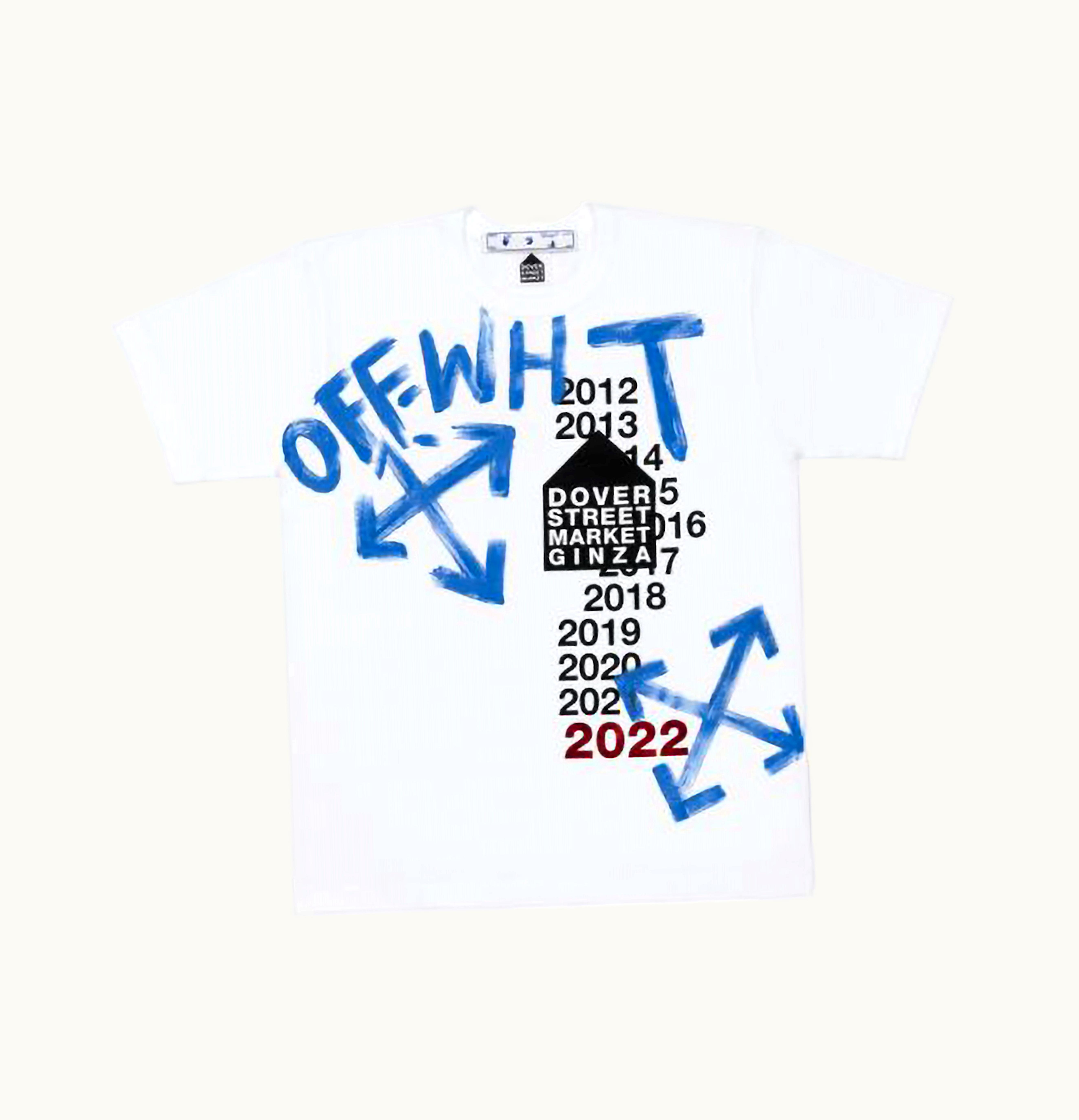 Dover Street Market Ginza Dover Street Market Ginza X Off White 10th Anniversary Tee White