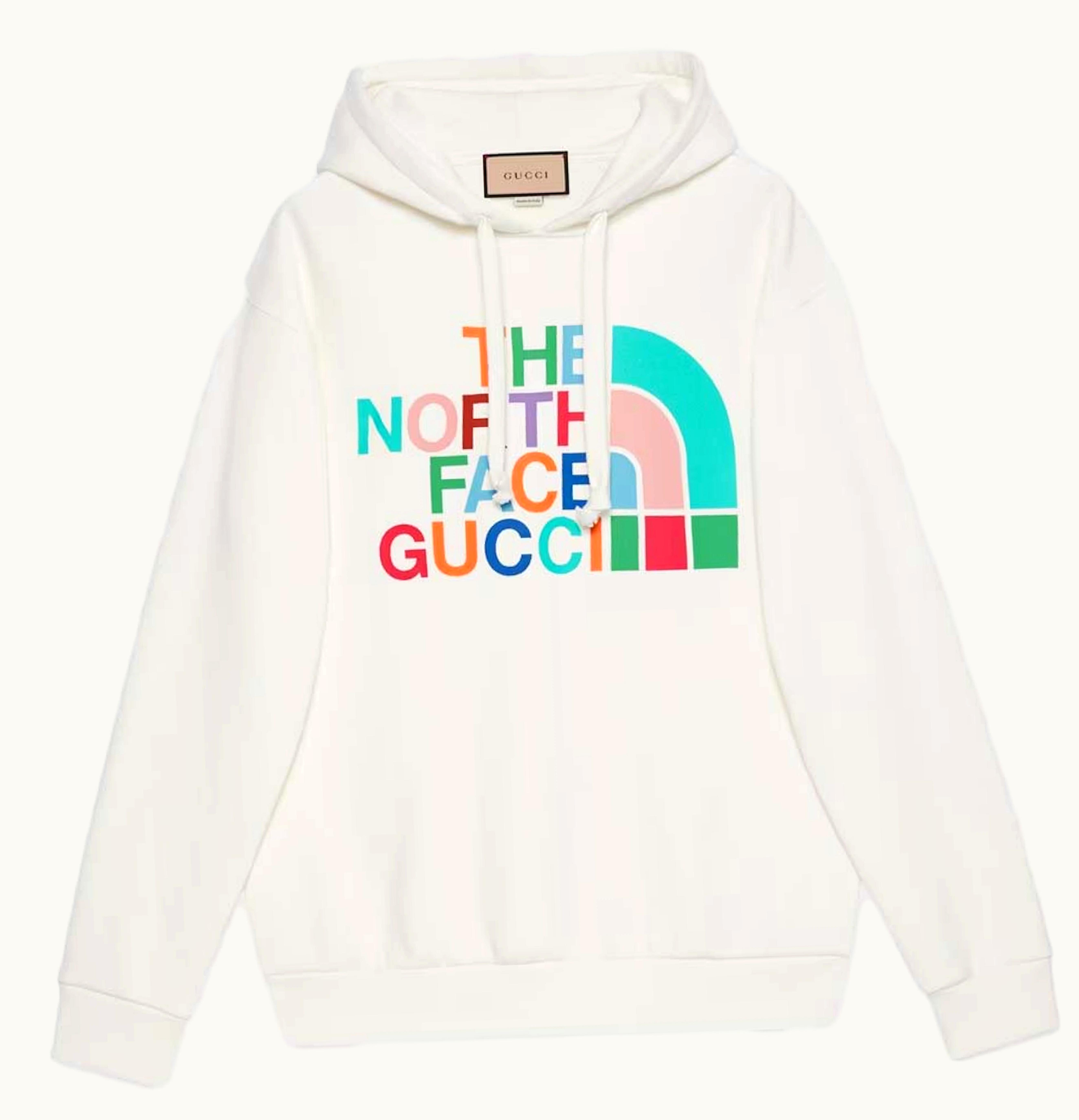 Gucci X The North Face Cotton Sweatshirt Off White Multicolor