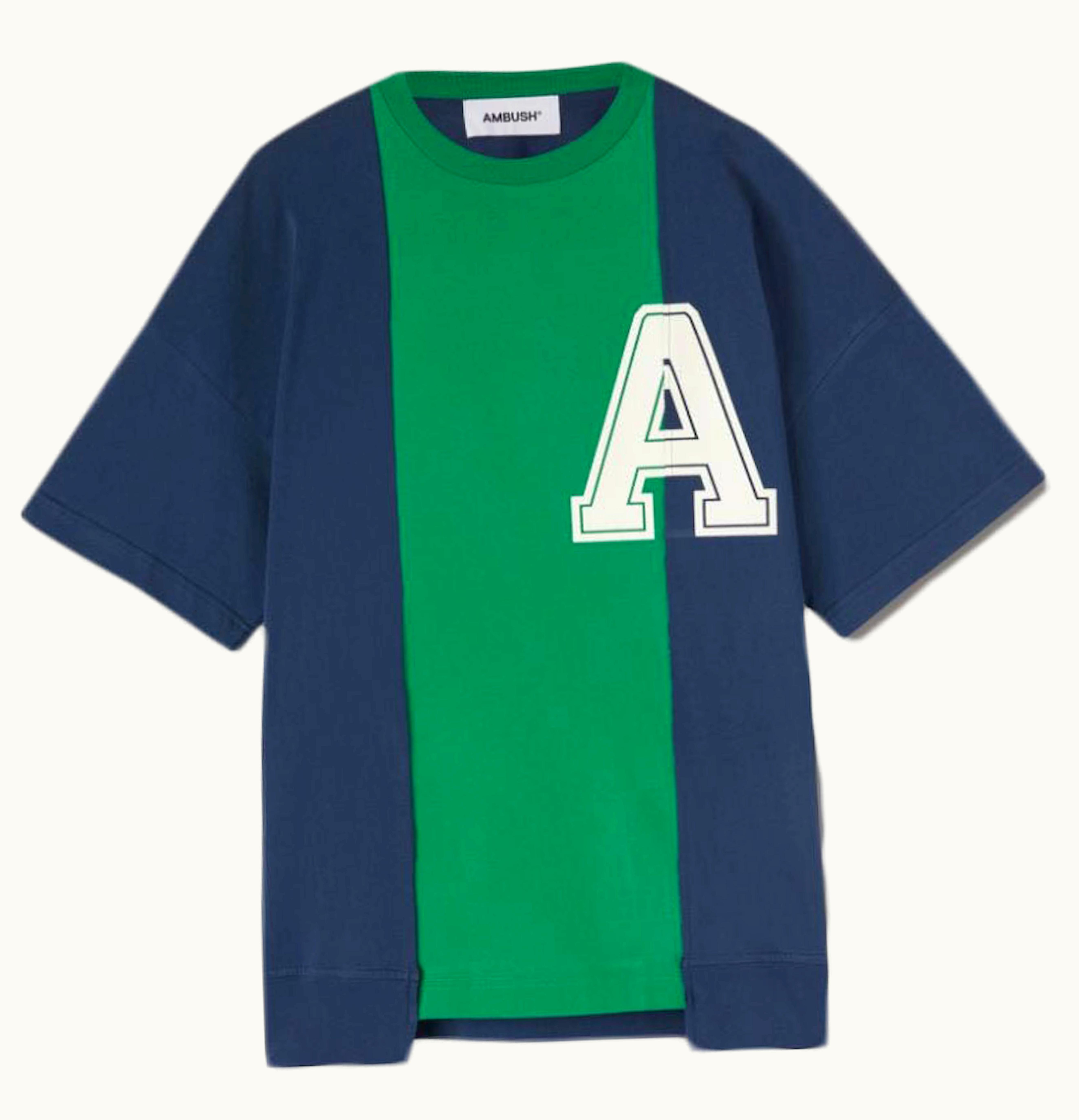 Ambush Varsity T Shirt China Blue Off White