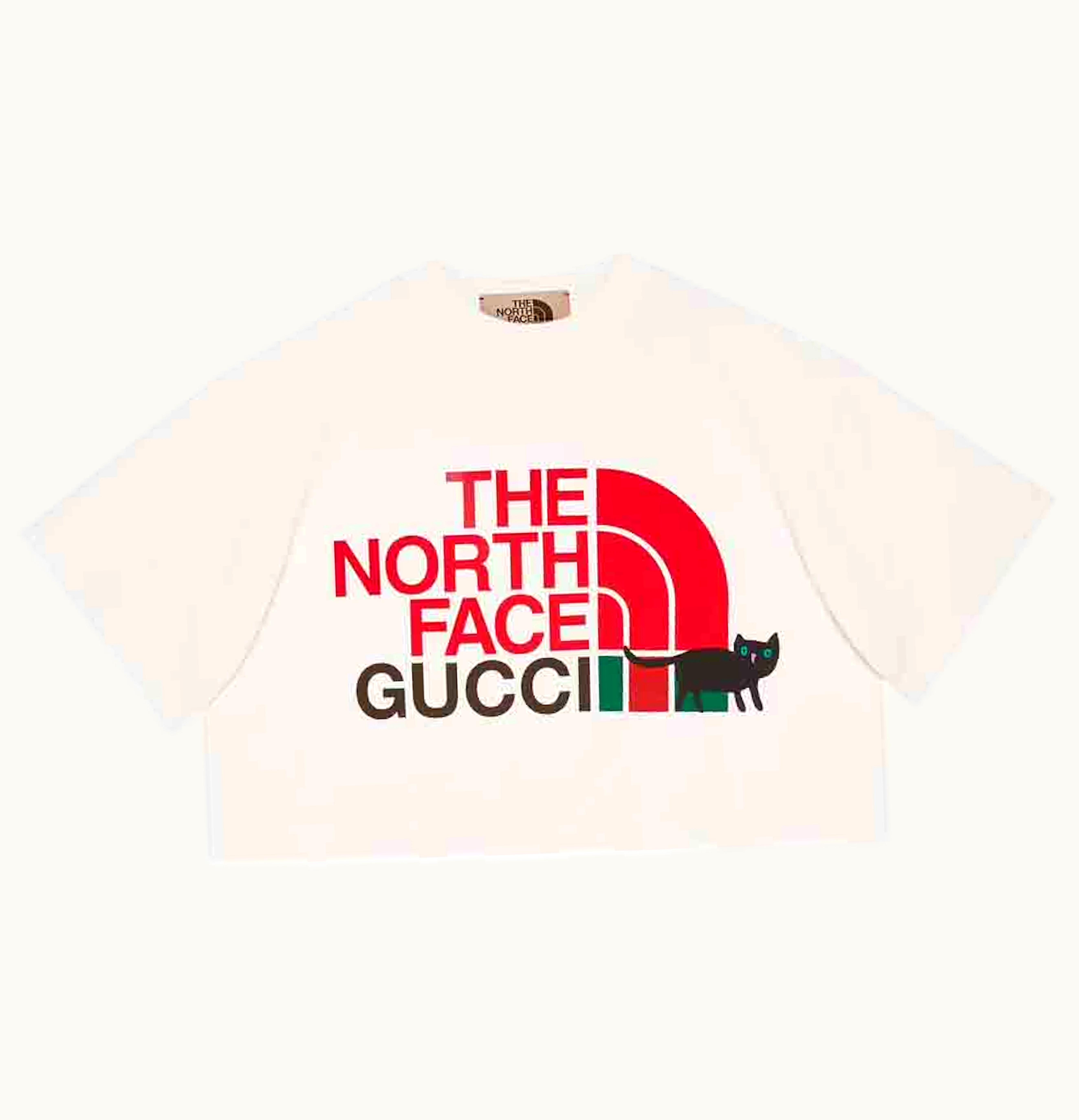 Gucci X The North Face Crop T Shirt Off White
