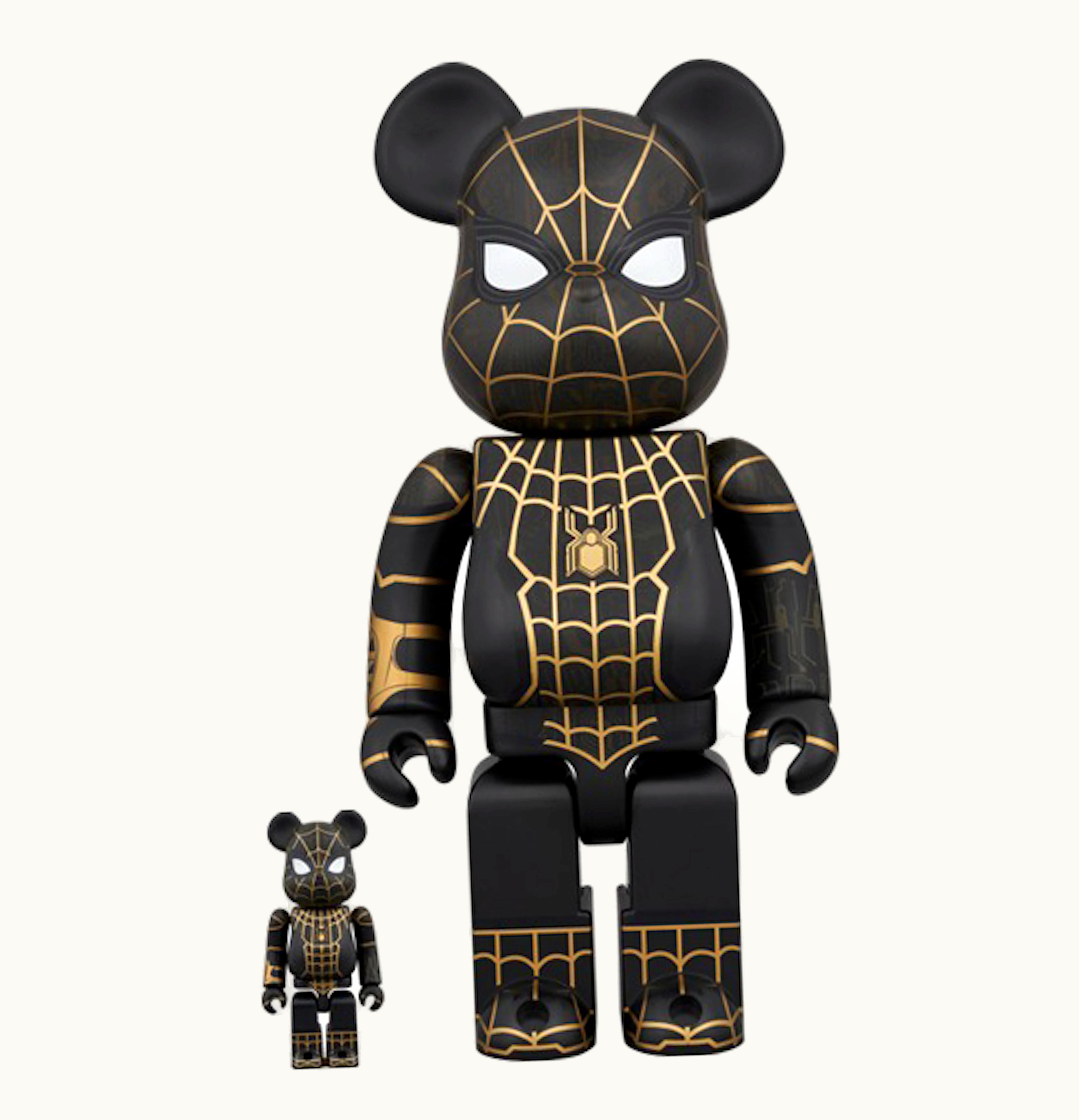 Bearbrick Bearbrick Spider Man No Way Home 100 400 Set Black Gold