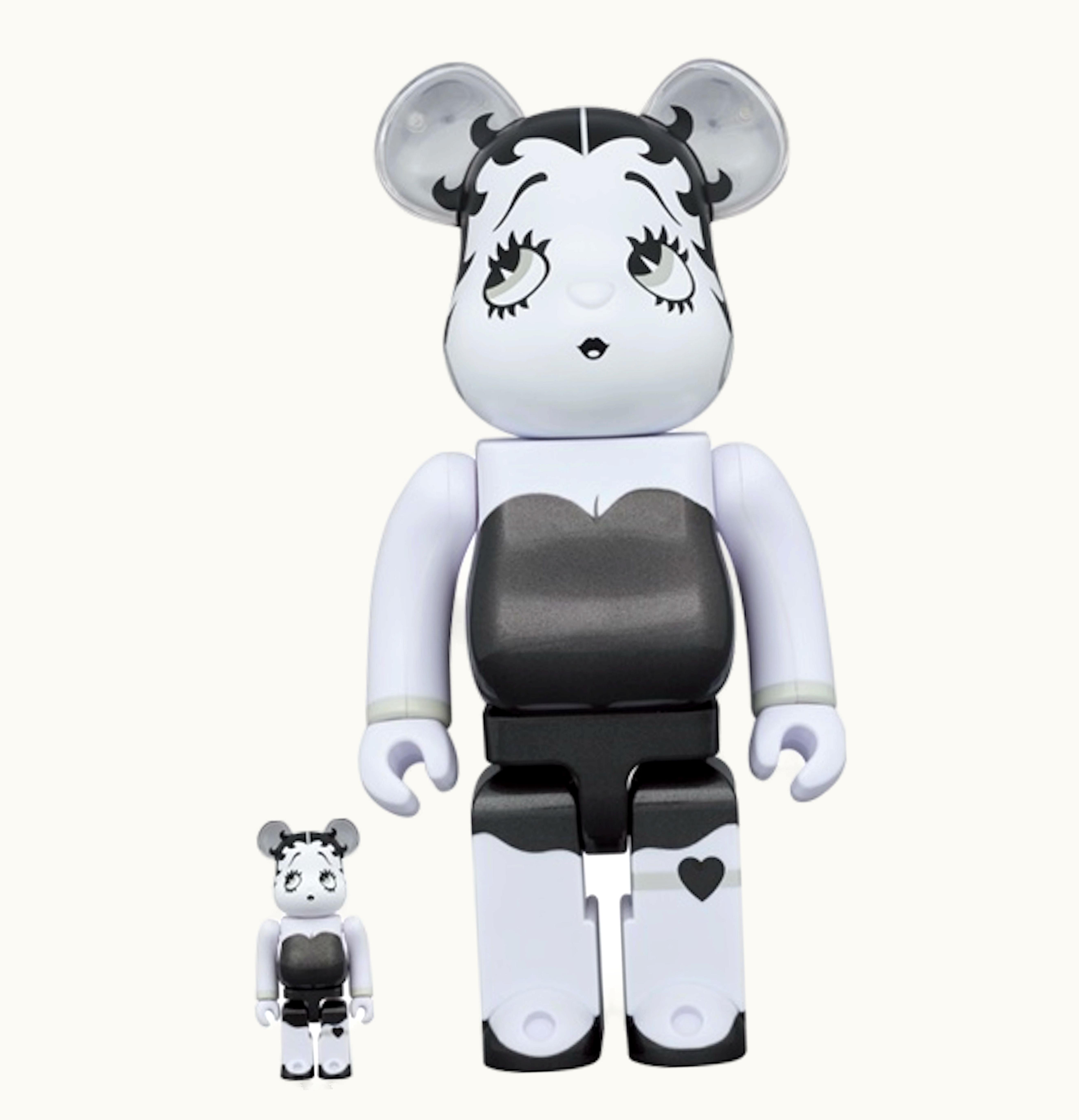 Bearbrick Bearbrick X Betty Boop 100 400 Set Black White Ver