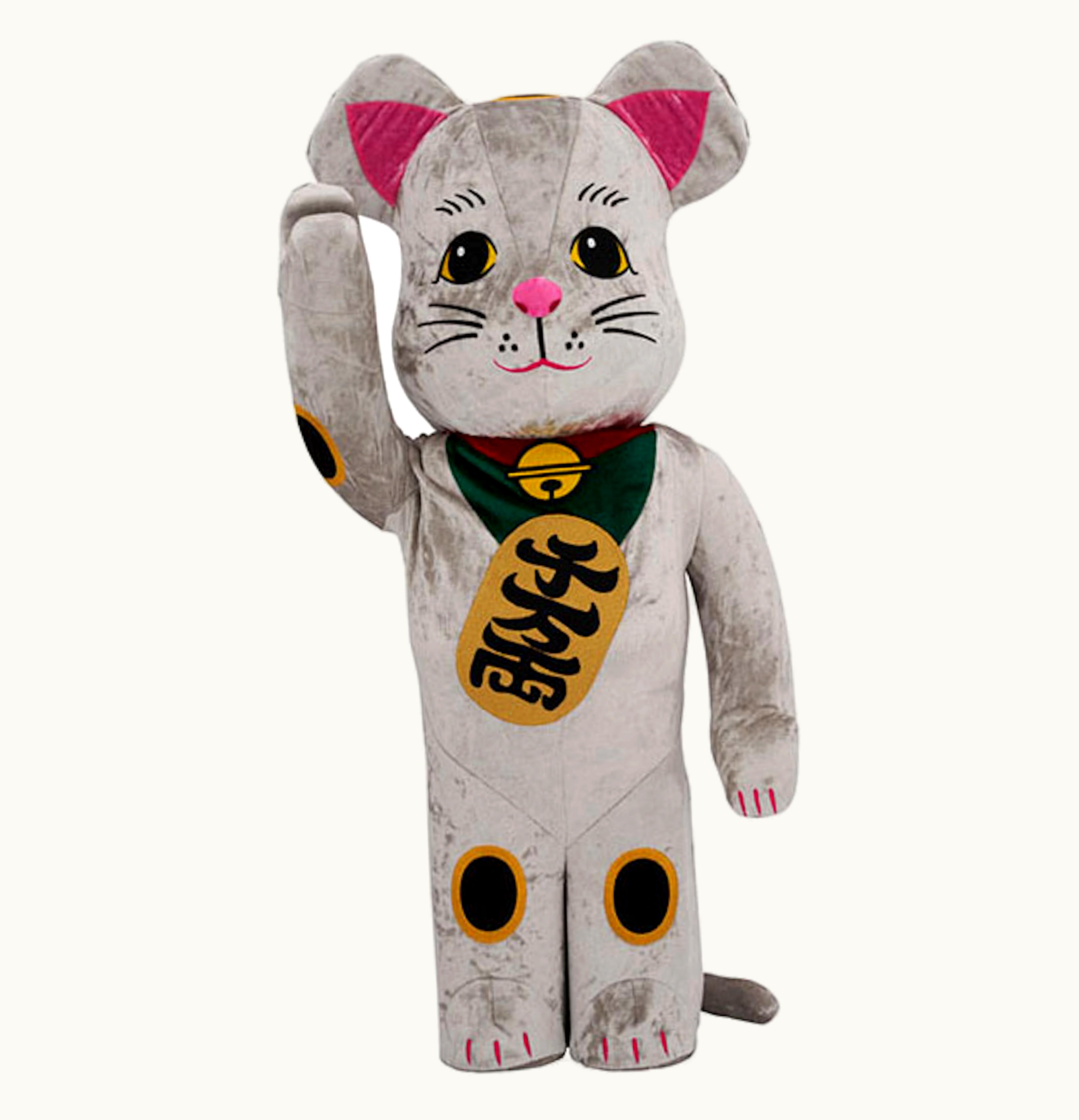 Bearbrick Bearbrick Maneki Neko Kigurumi 1000 Silver