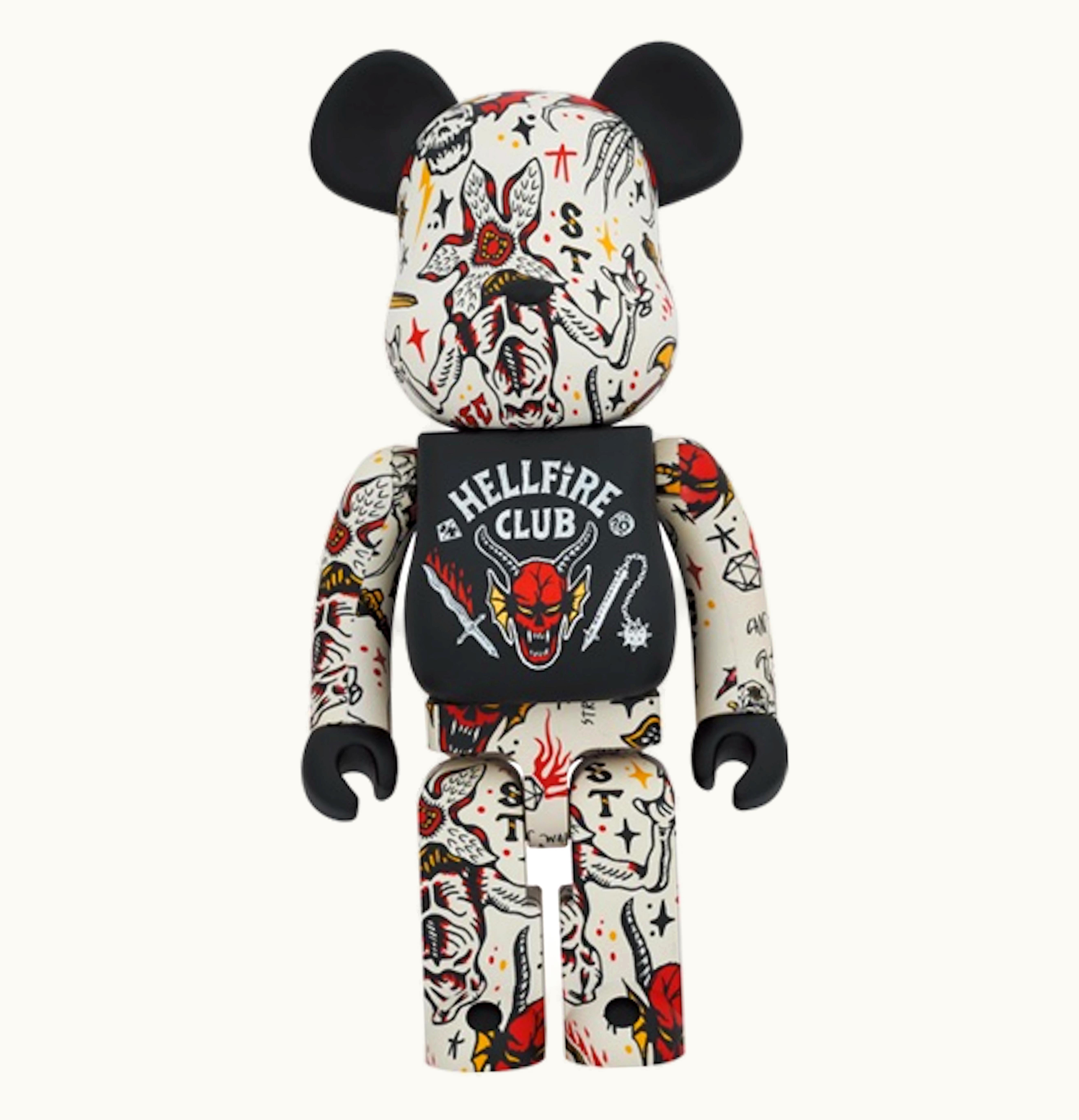 Bearbrick Bearbrick X Stranger Things Hellfire Club 1000