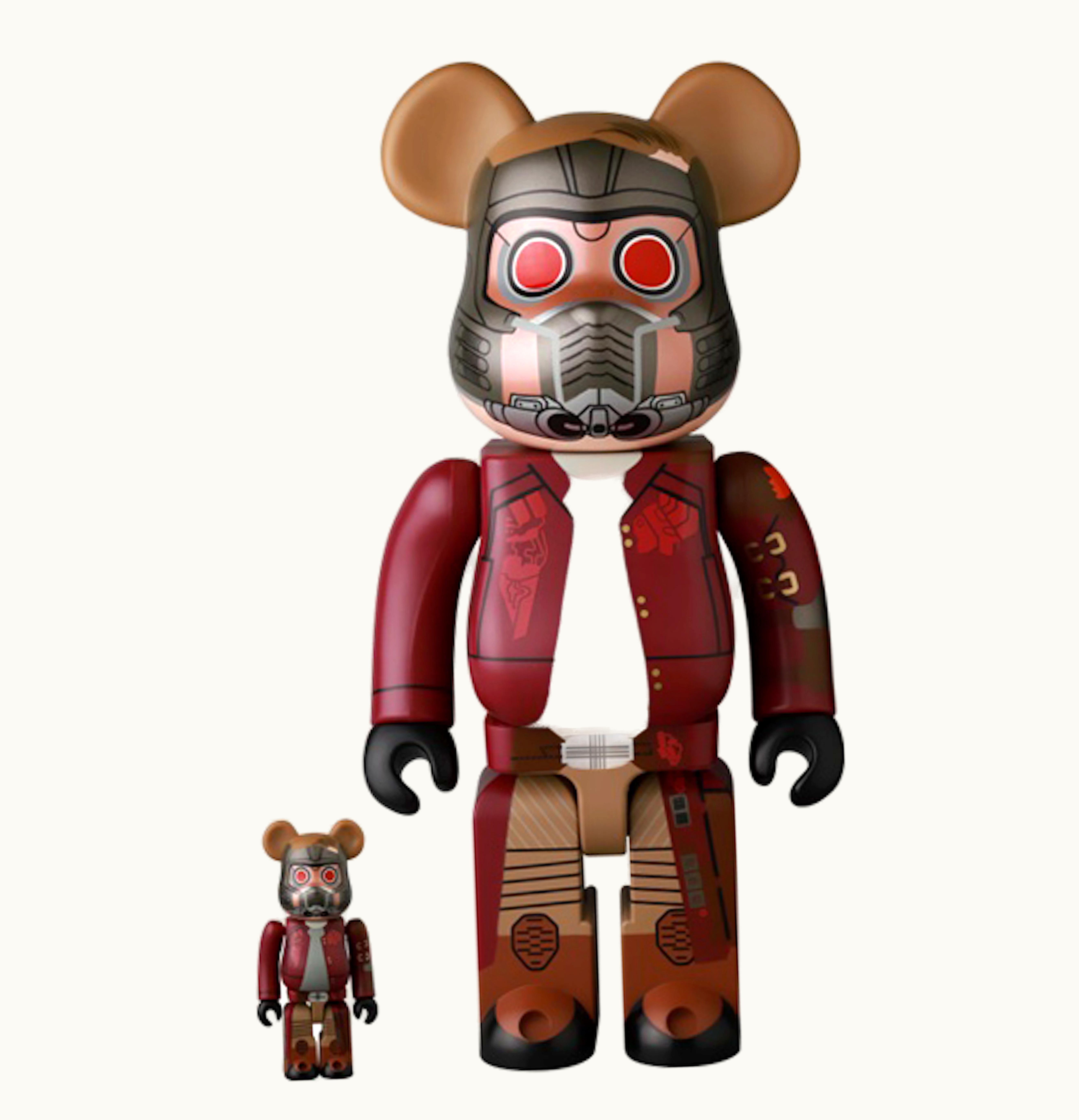 Bearbrick Bearbrick X Marvel Guardians Of The Galaxy Vol 3 Star Lord 100 400 Set