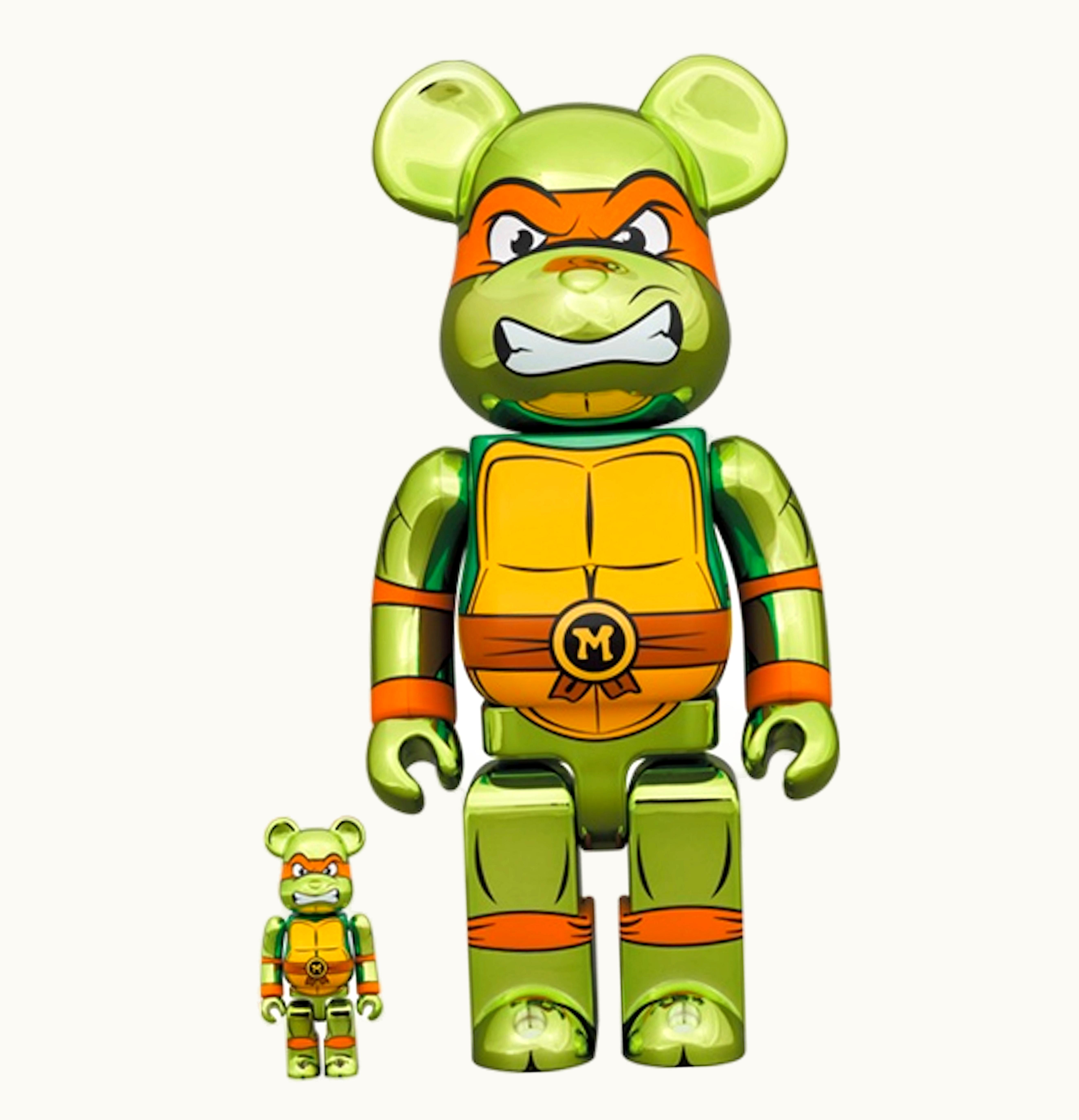 Bearbrick Bearbrick X Teenage Mutant Ninja Turtles Michelangelo 100 400 Set