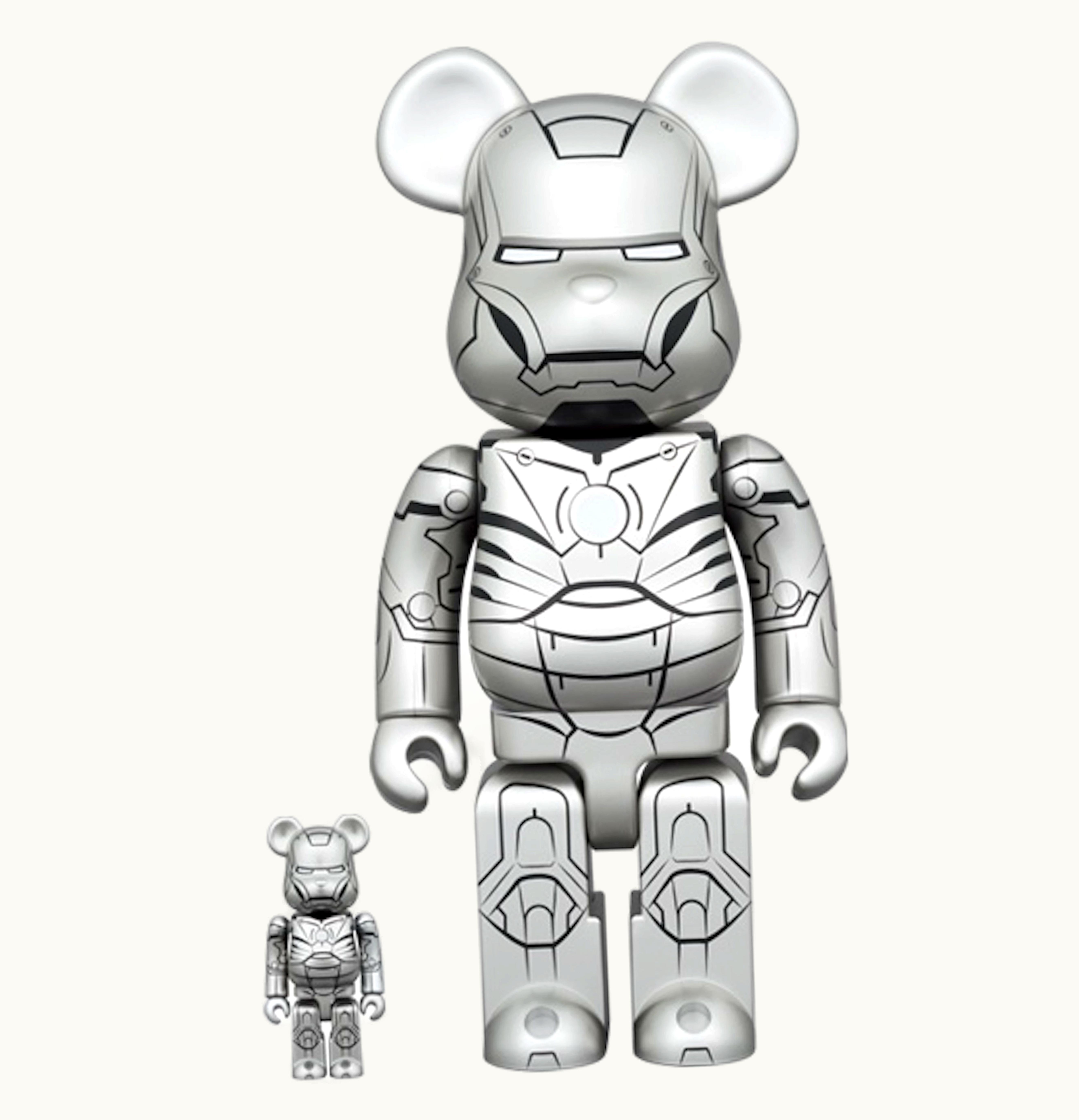 Bearbrick Bearbrick X Marvel The Infinity Saga Iron Man Mark II 100 400 Set