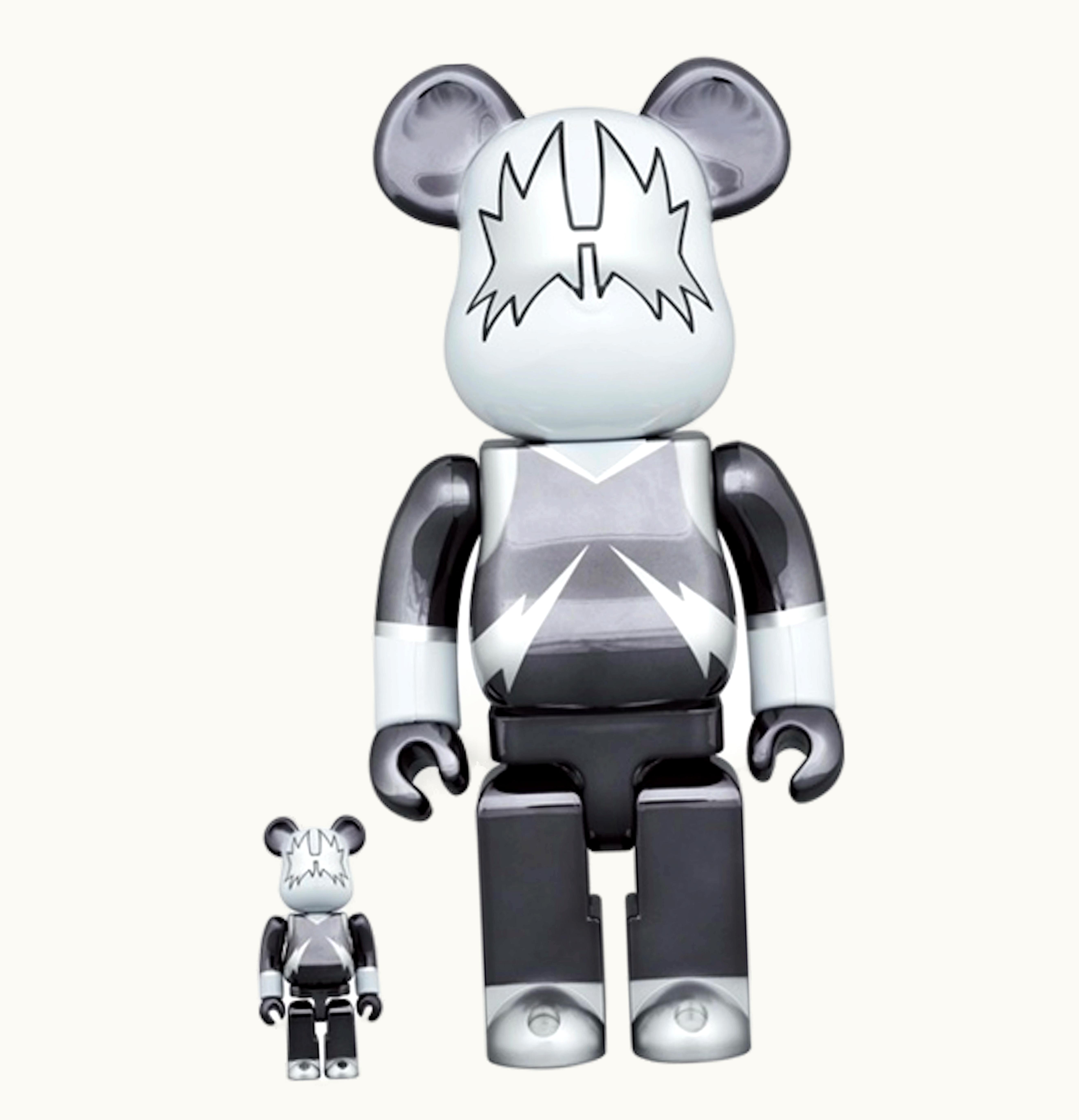 Bearbrick Bearbrick X Kiss The Spaceman 100 400 Set Chrome Ver