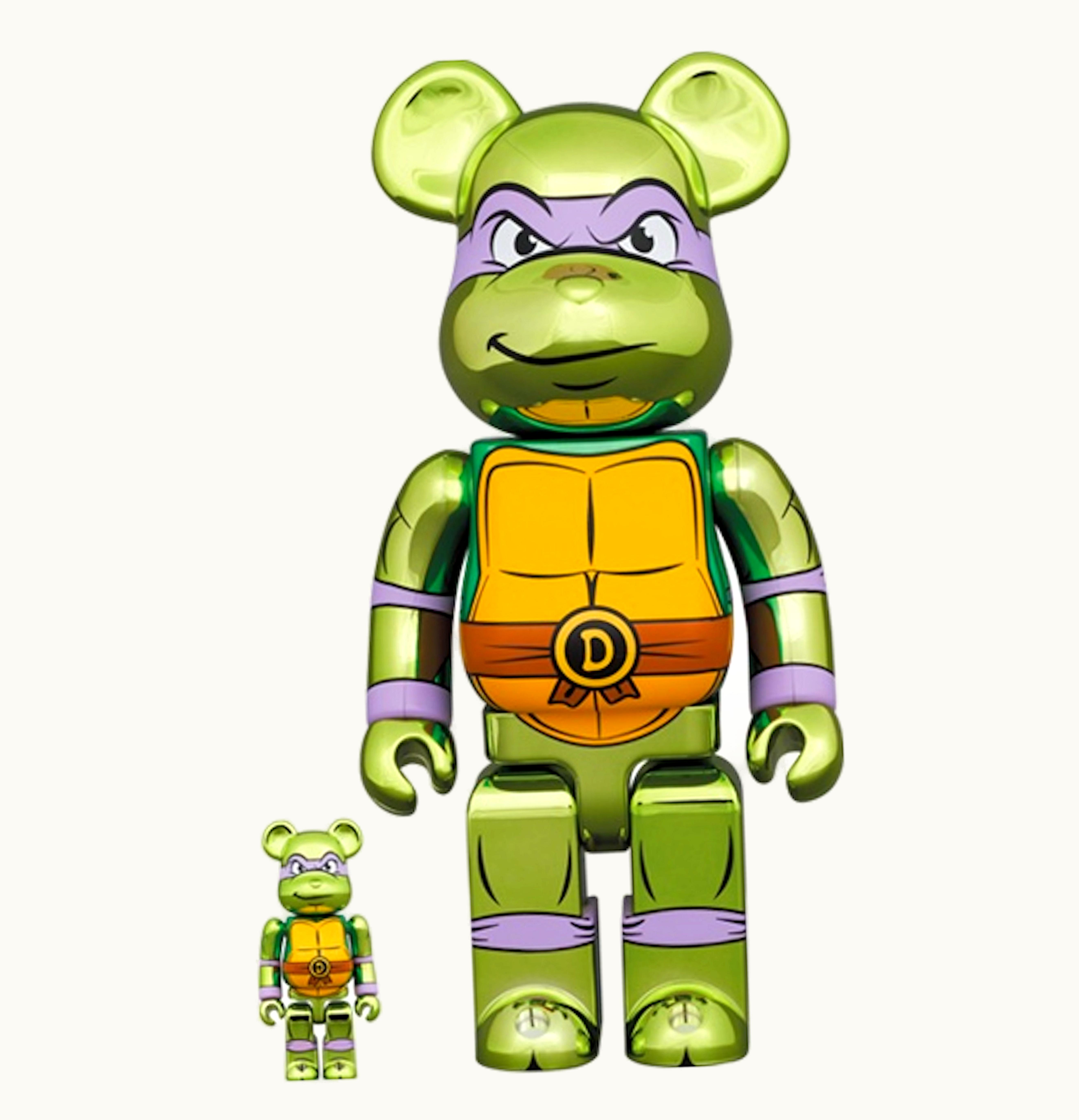 Bearbrick Bearbrick X Teenage Mutant Ninja Turtles Donatello 100 400 Set Chrome Ver