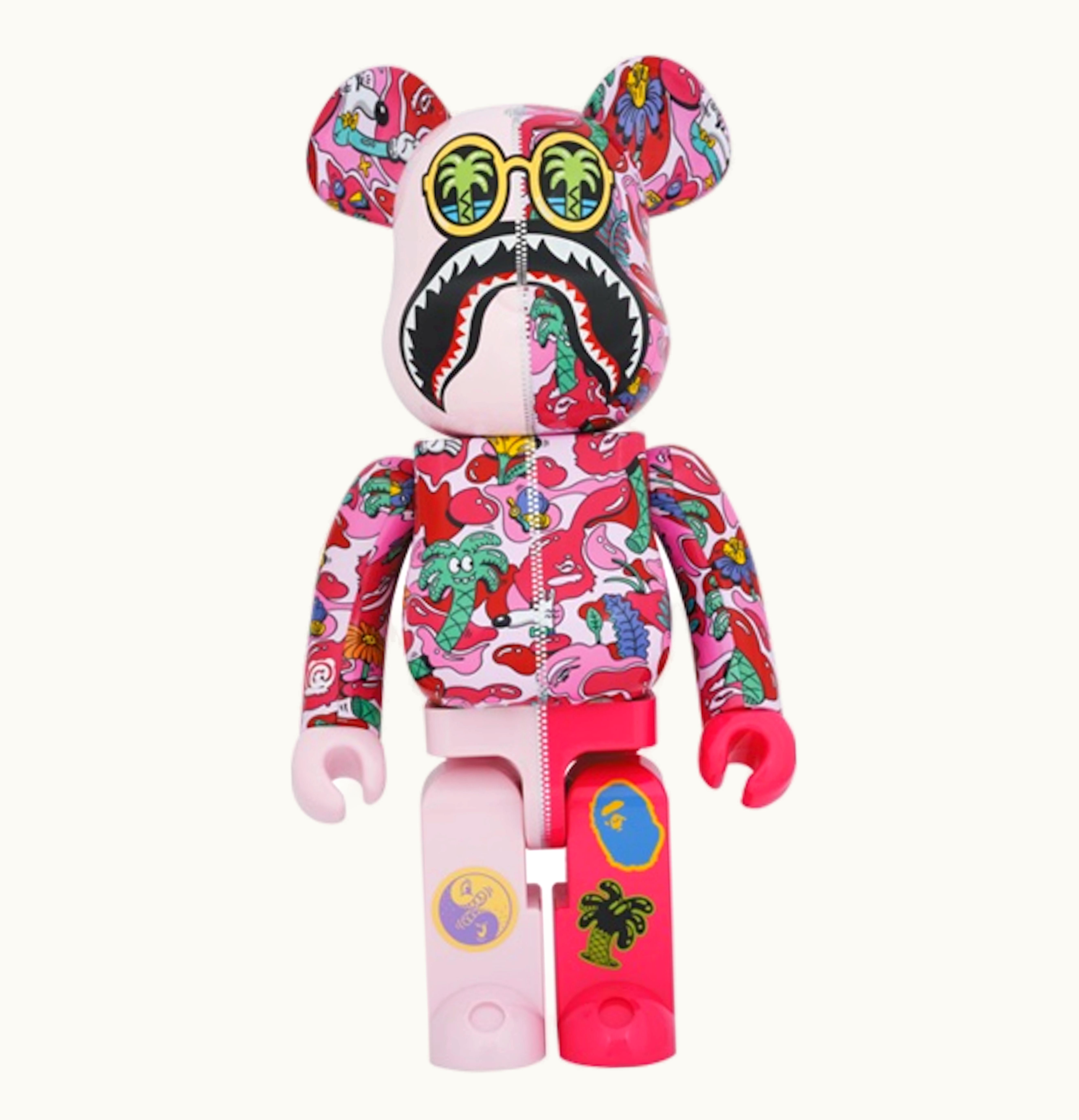Bearbrick Bearbrick X Steven Harrington X BAPE Shark 1000 Pink Camo