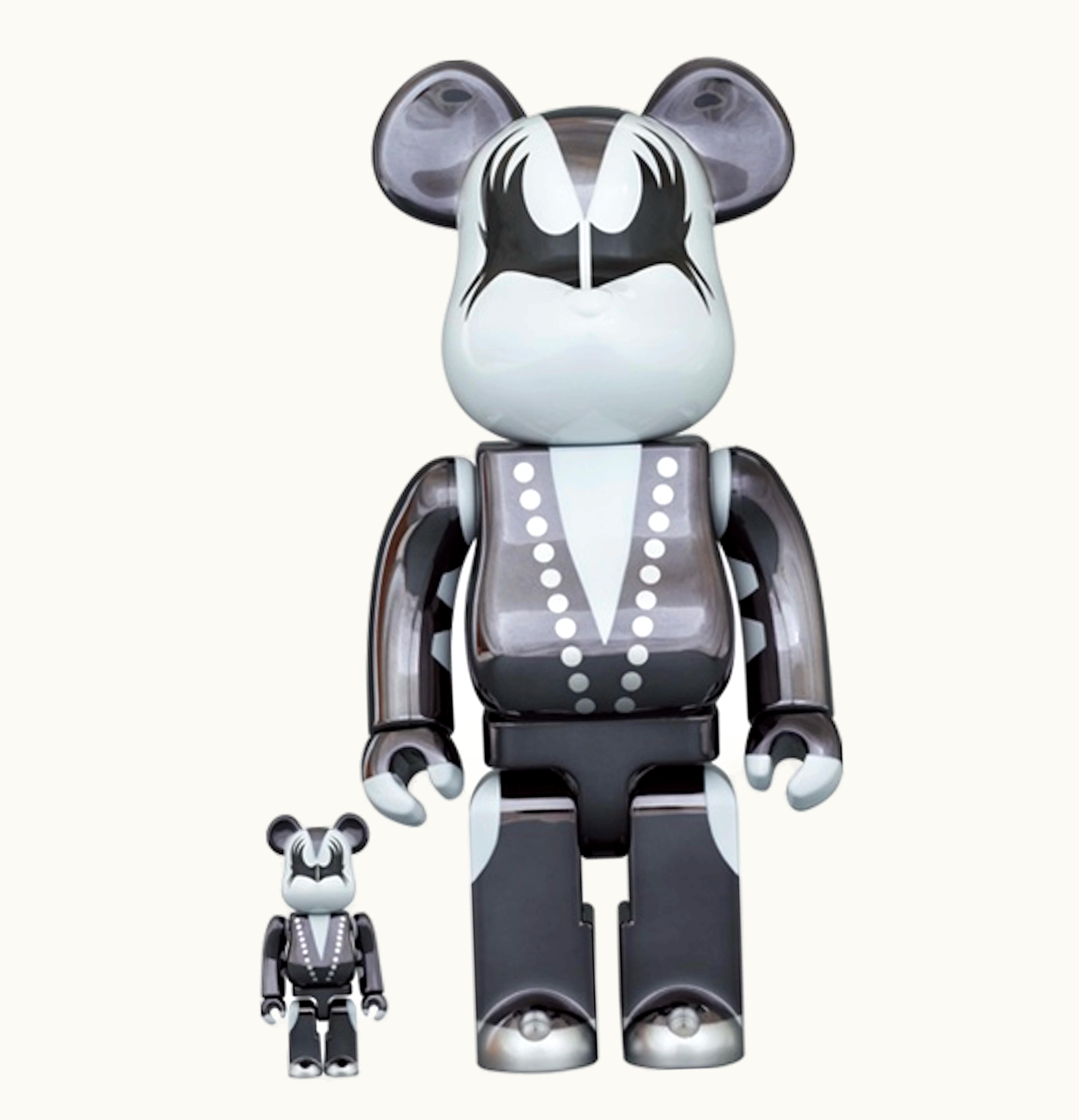 Bearbrick Bearbrick X Kiss Demon 100 400 Set Chrome Ver