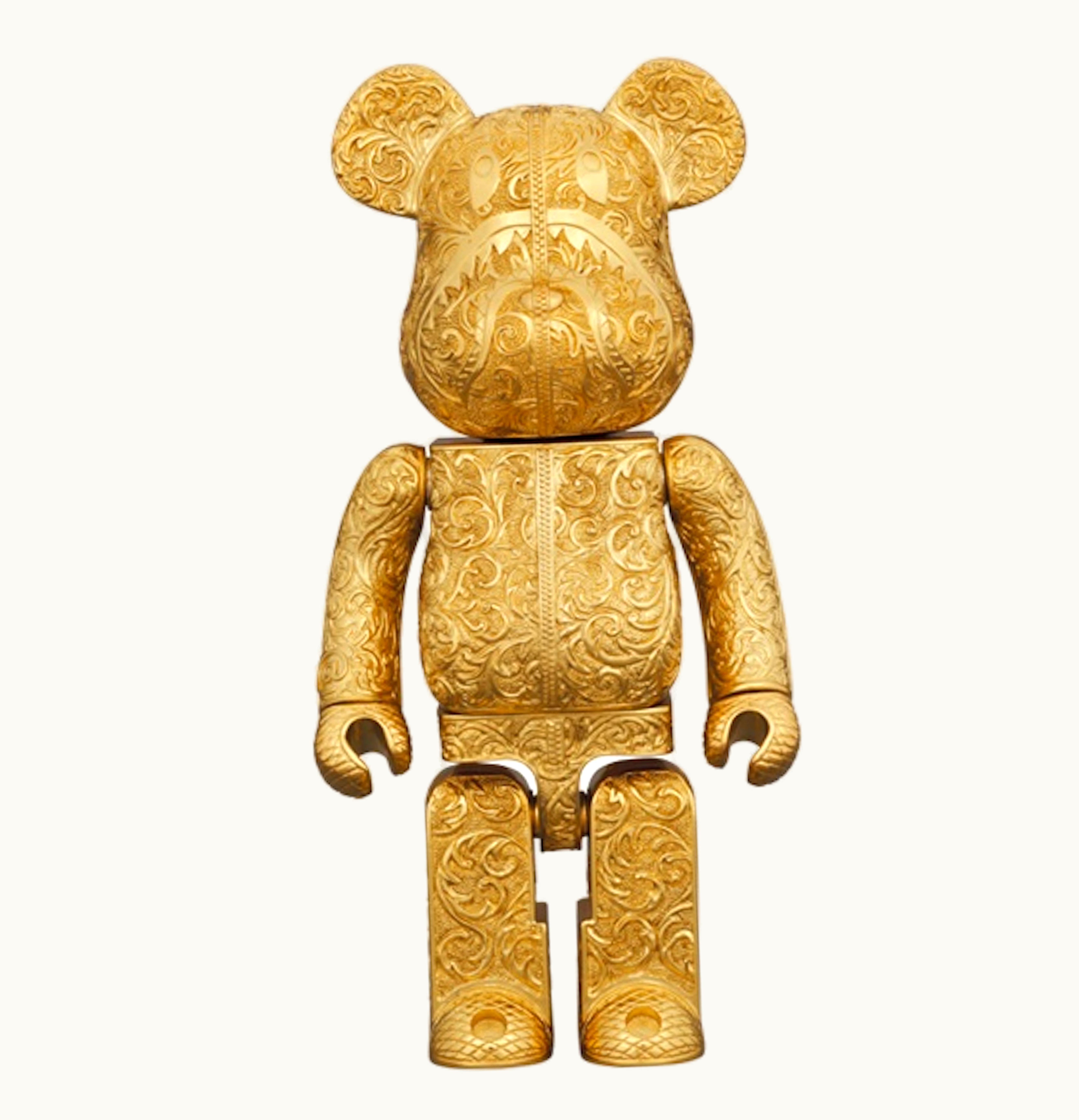 Bearbrick Bearbrick X Royal Selangor X BAPE Shark 400 Gold