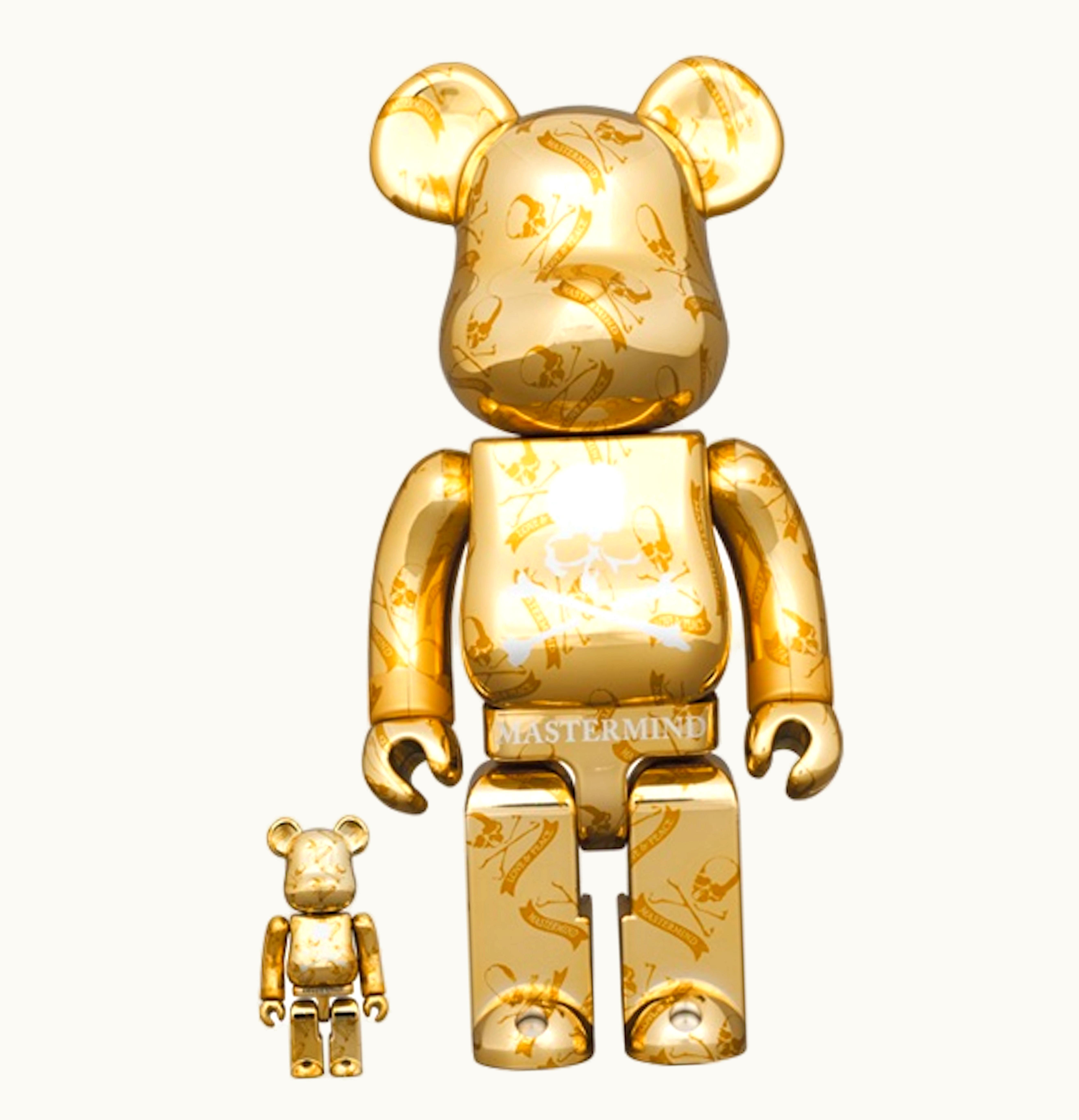 Bearbrick Bearbrick X Mastermind World 100 400 Set Gold